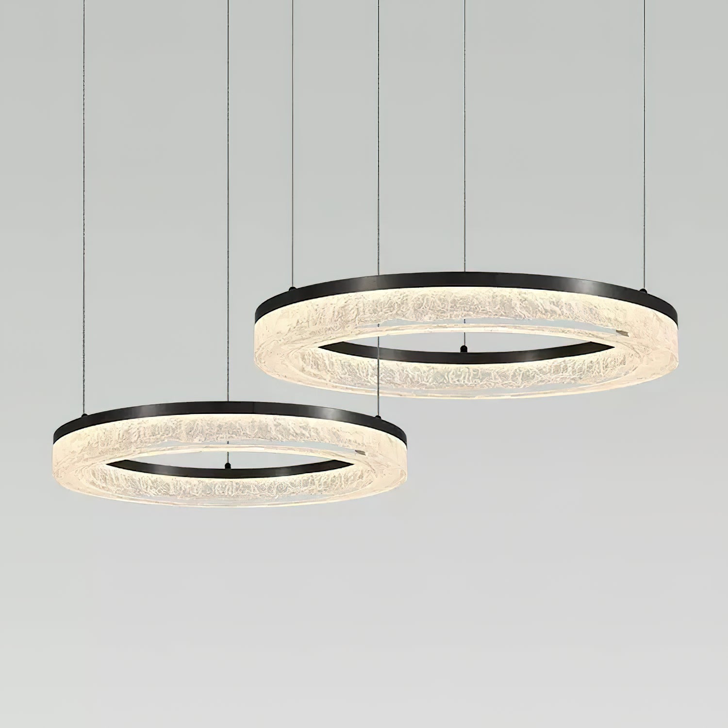 Idyll Modern Minimalist Round LED Resin Chandelier - Letslighting