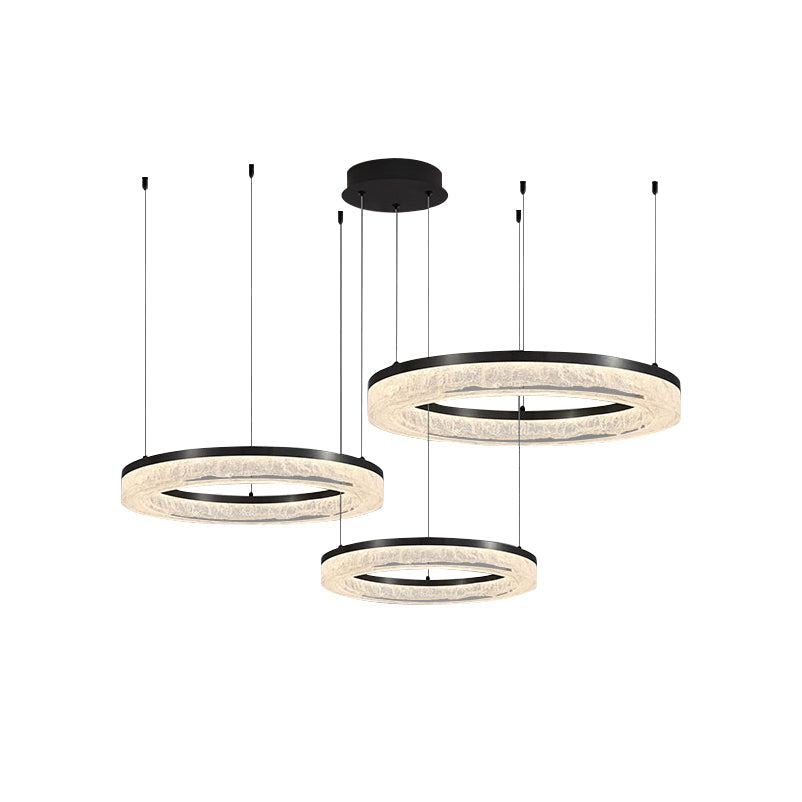Idyll Modern Minimalist Round LED Resin Chandelier - Letslighting
