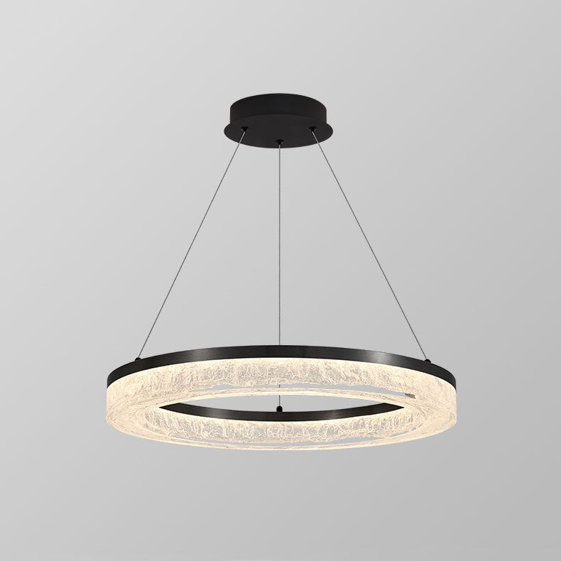 Idyll Modern Minimalist Round LED Resin Chandelier - Letslighting