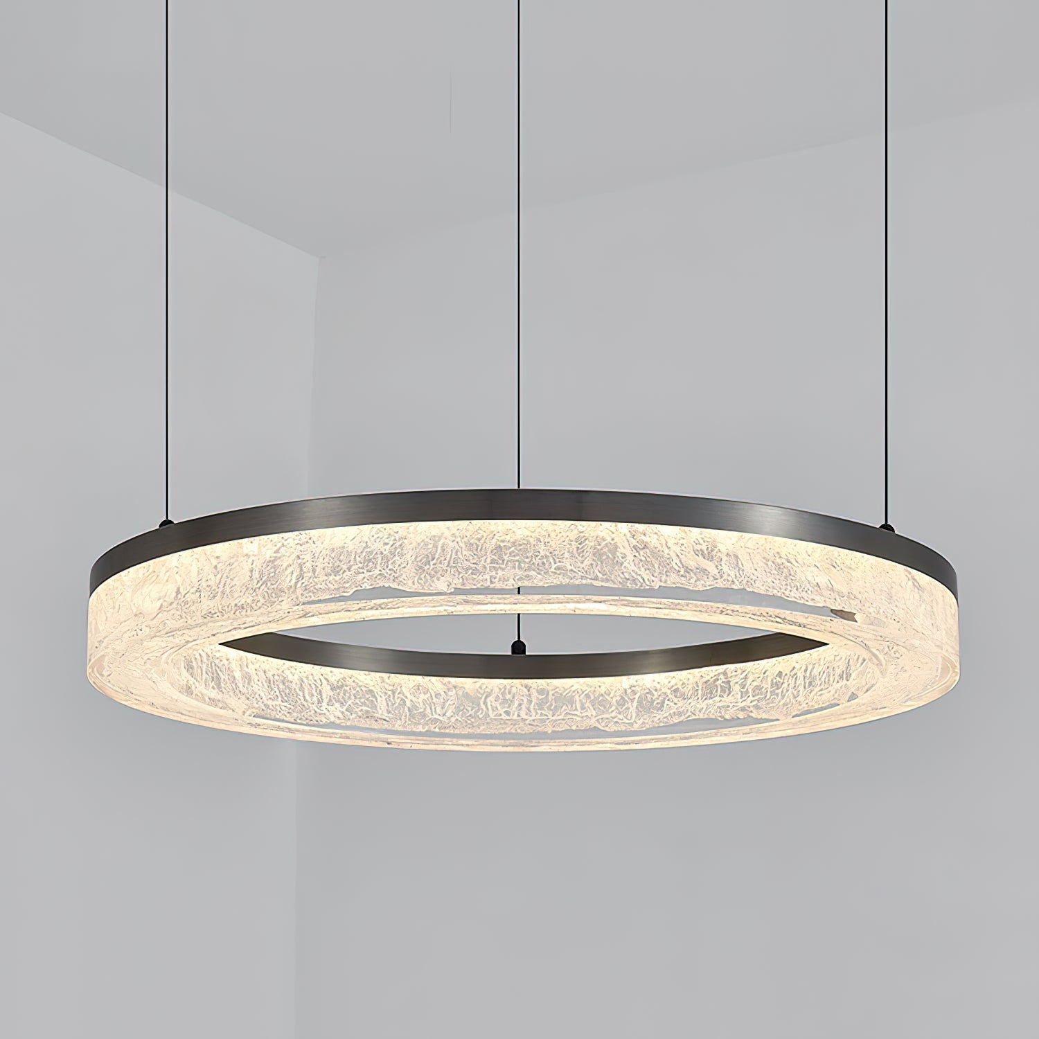 Idyll Modern Minimalist Round LED Resin Chandelier - Letslighting