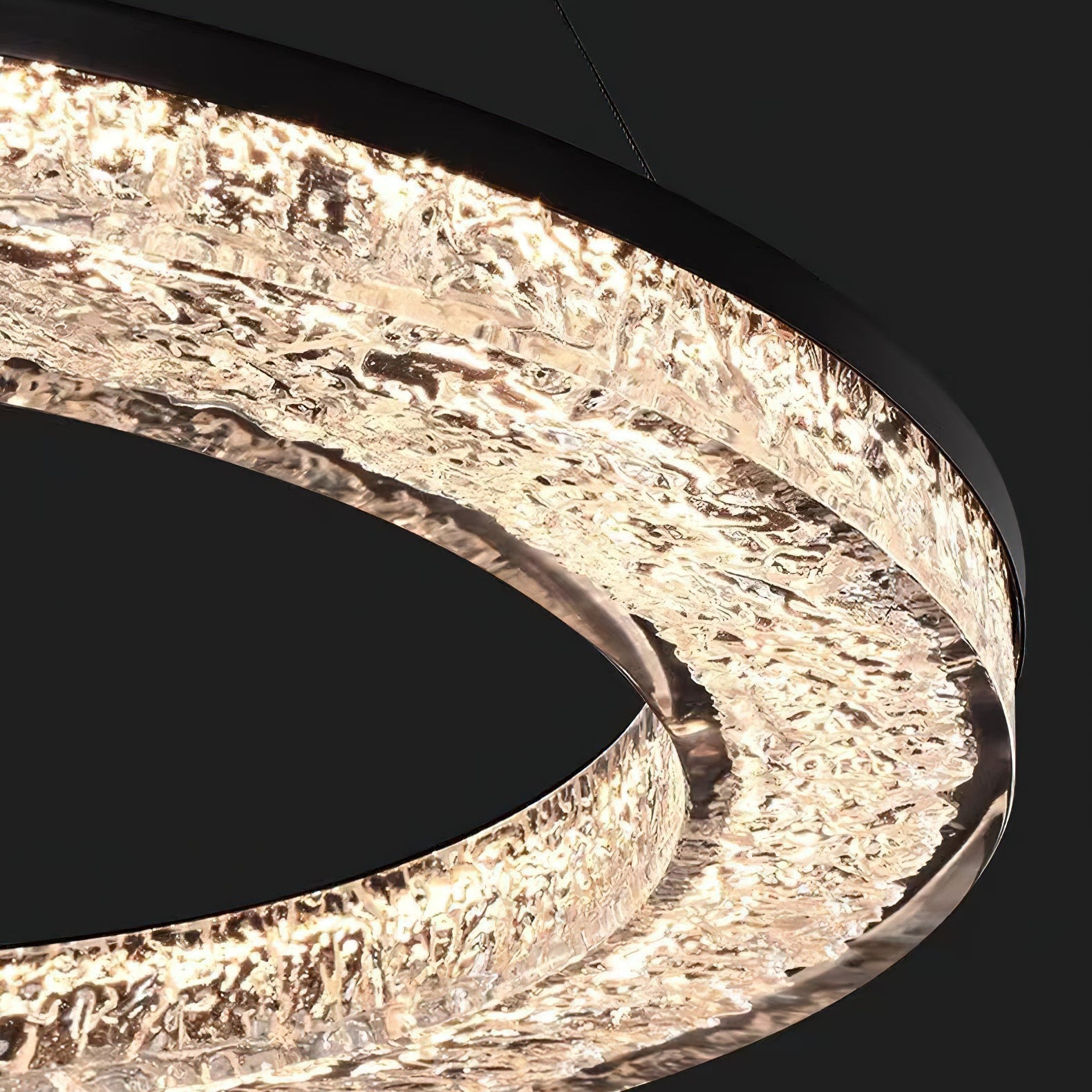 Idyll Modern Minimalist Round LED Resin Chandelier - Letslighting