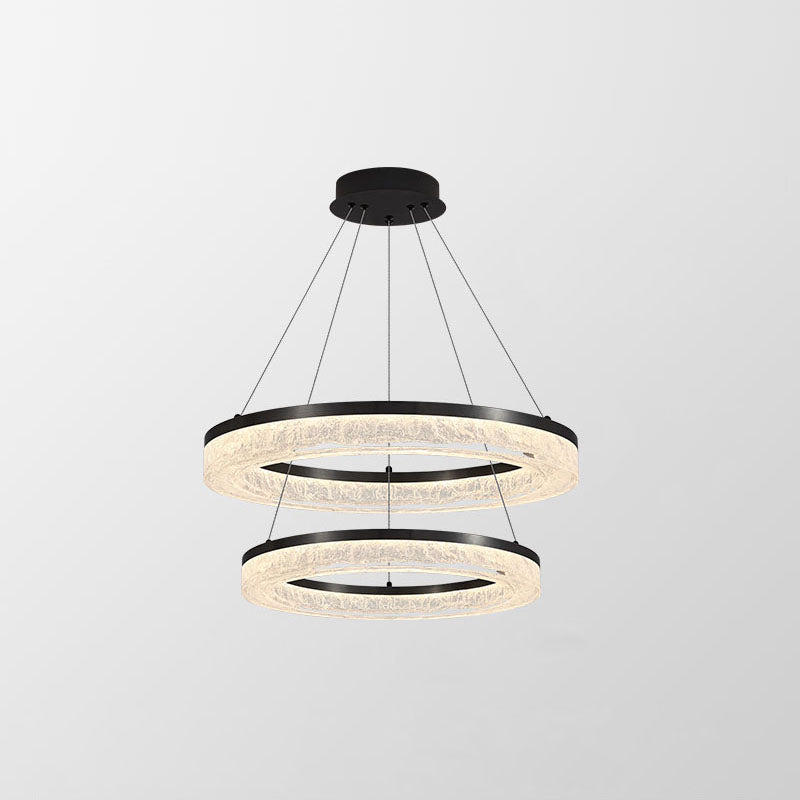 Idyll Modern Minimalist Round LED Resin Chandelier - Letslighting