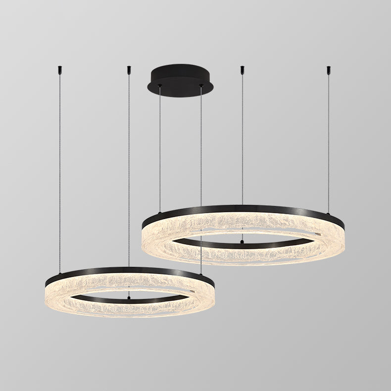 Idyll Modern Minimalist Round LED Resin Chandelier - Letslighting