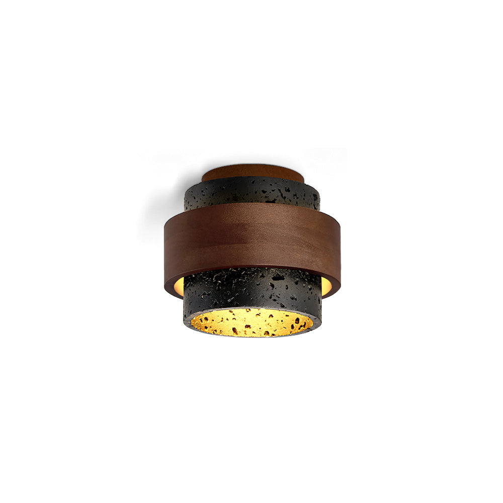 Ritta Black Travertine Ceiling Light - Letslighting
