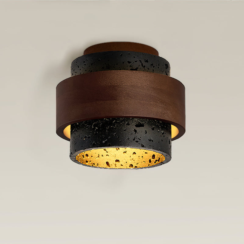 Ritta Black Travertine Ceiling Light - Letslighting