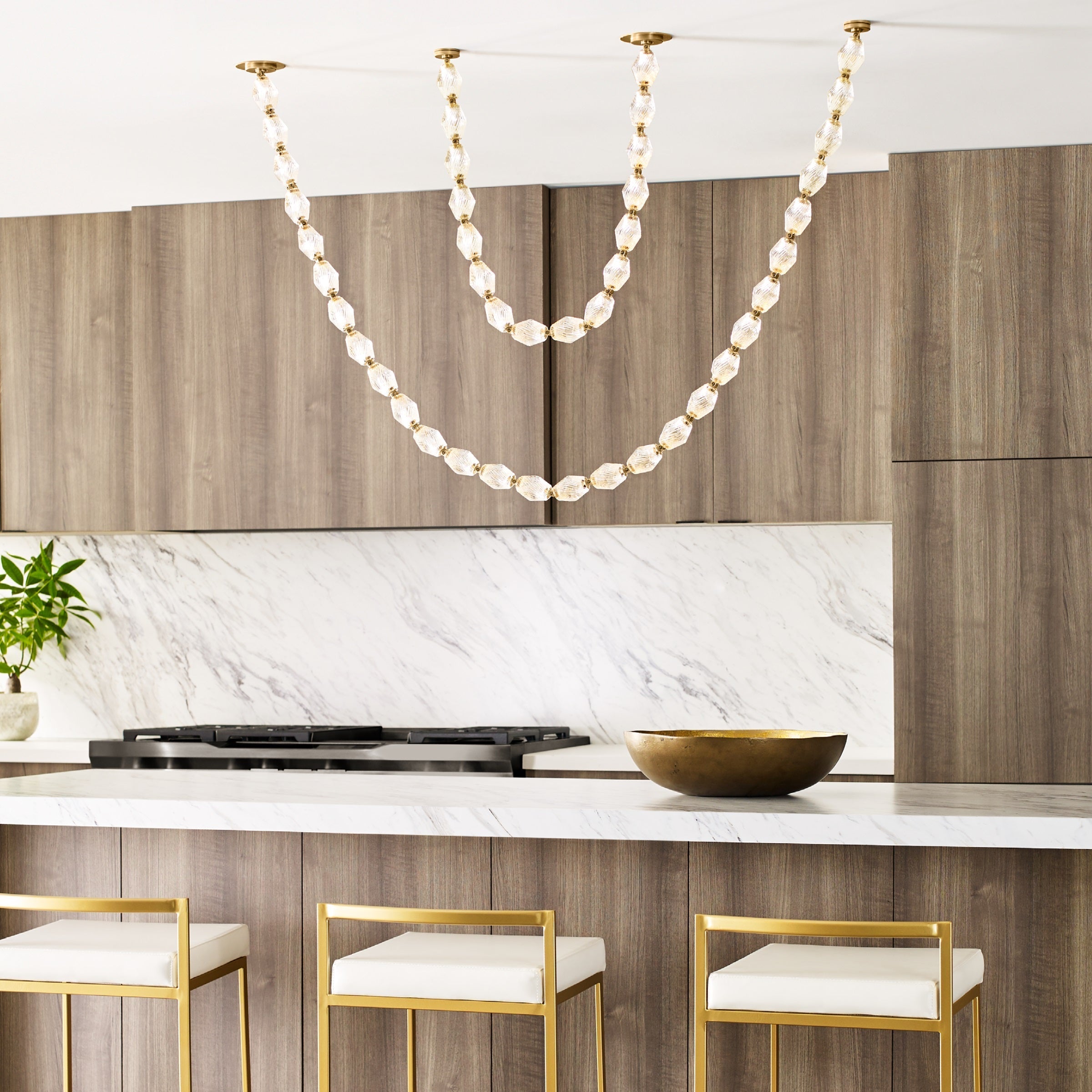 Karma Modern Minimalist Glass Chandelier - Letslighting