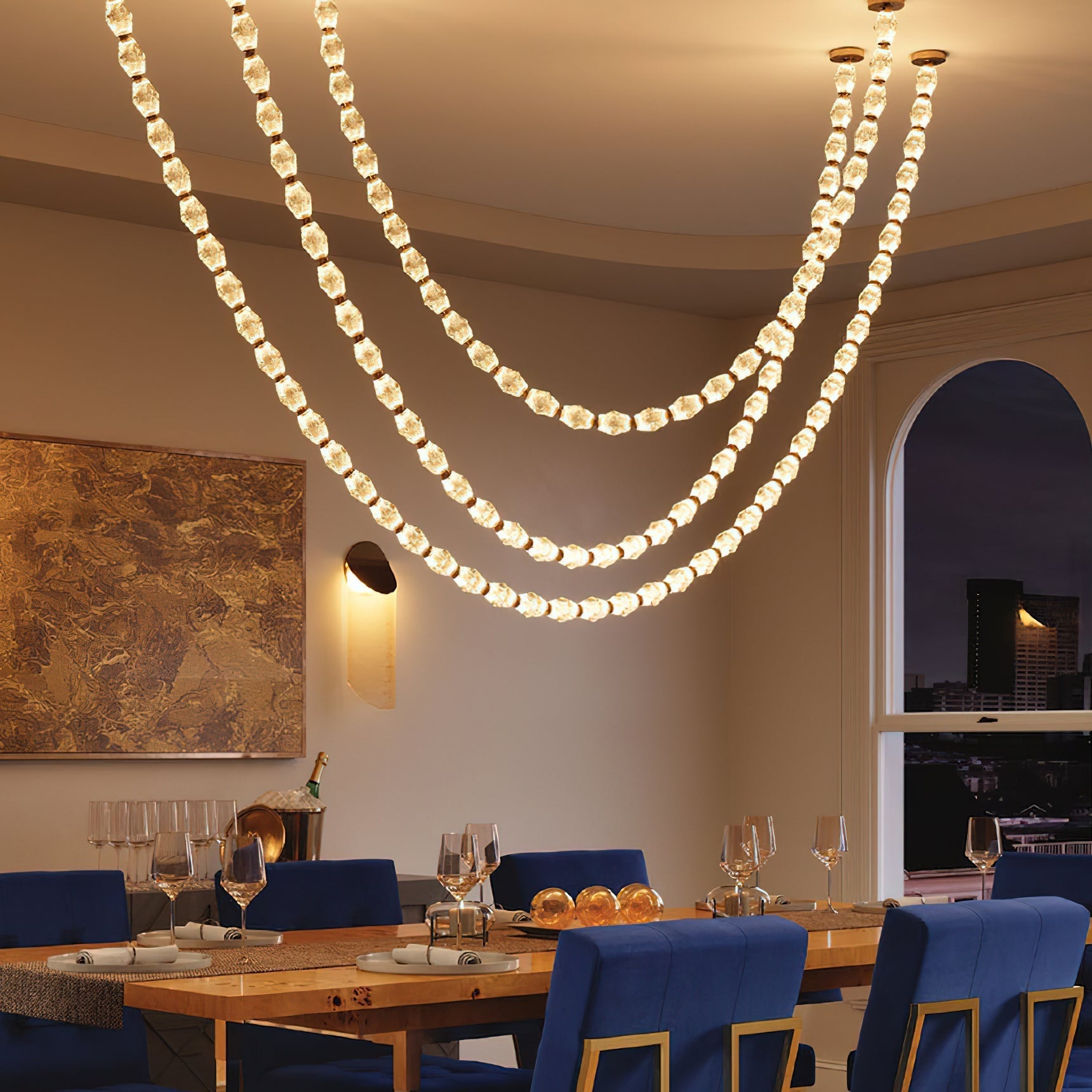 Karma Modern Minimalist Glass Chandelier - Letslighting