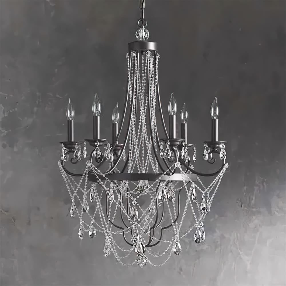 Luster Vintage Industrial Traditional Crystal Chandelier - Letslighting