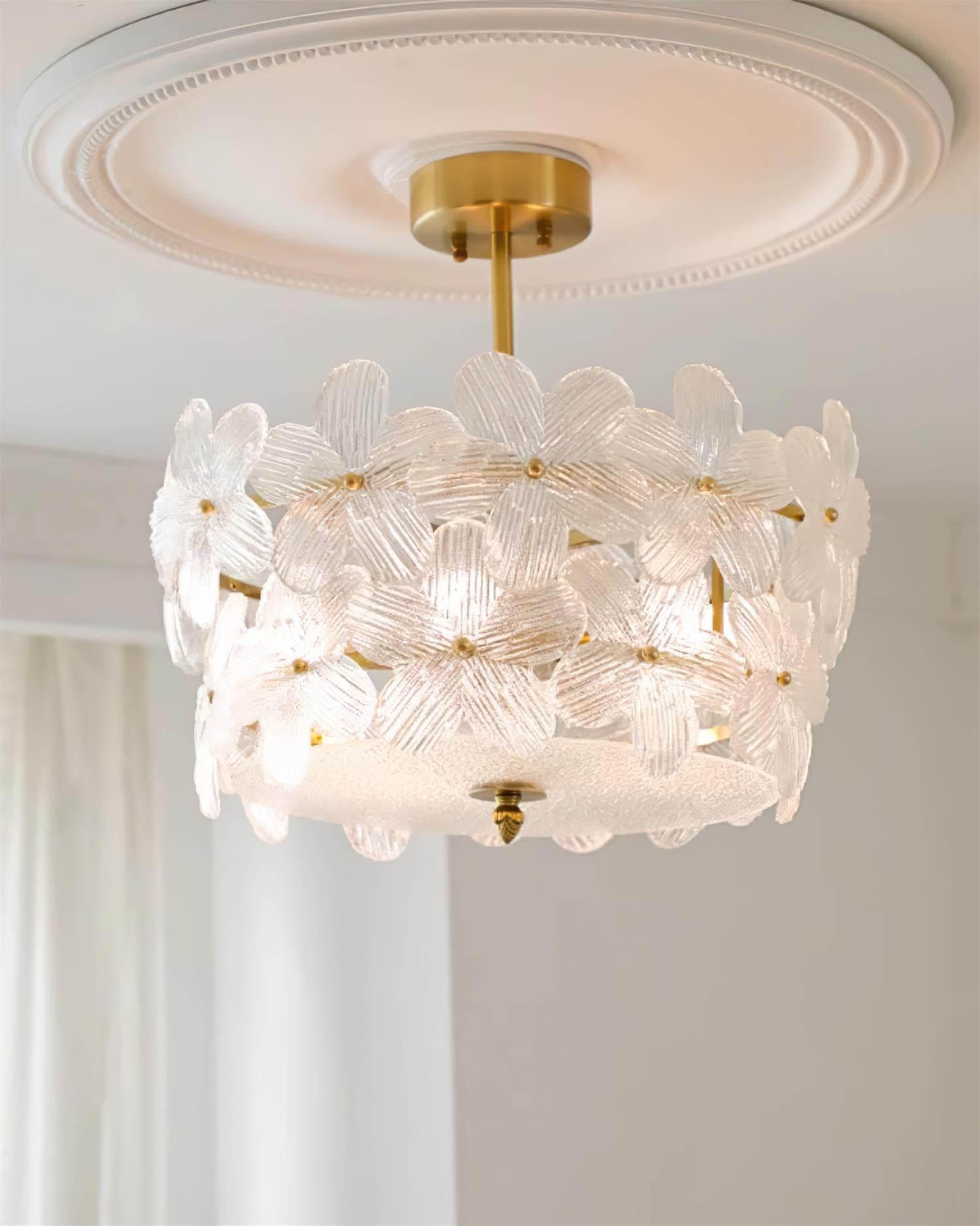 Fionel Glass Semi-Flush Mount Ceiling Light - Letslighting