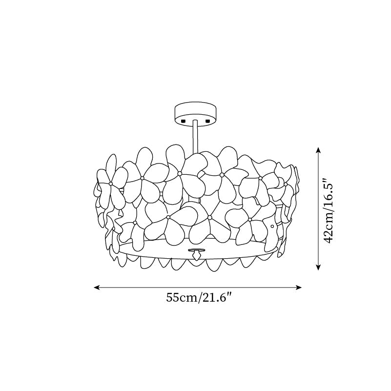 Fionel Glass Semi-Flush Mount Ceiling Light - Letslighting