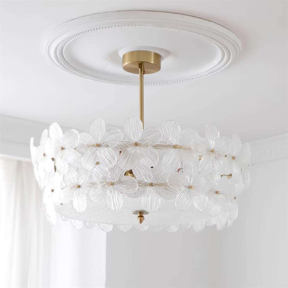 Fionel Glass Semi-Flush Mount Ceiling Light - Letslighting
