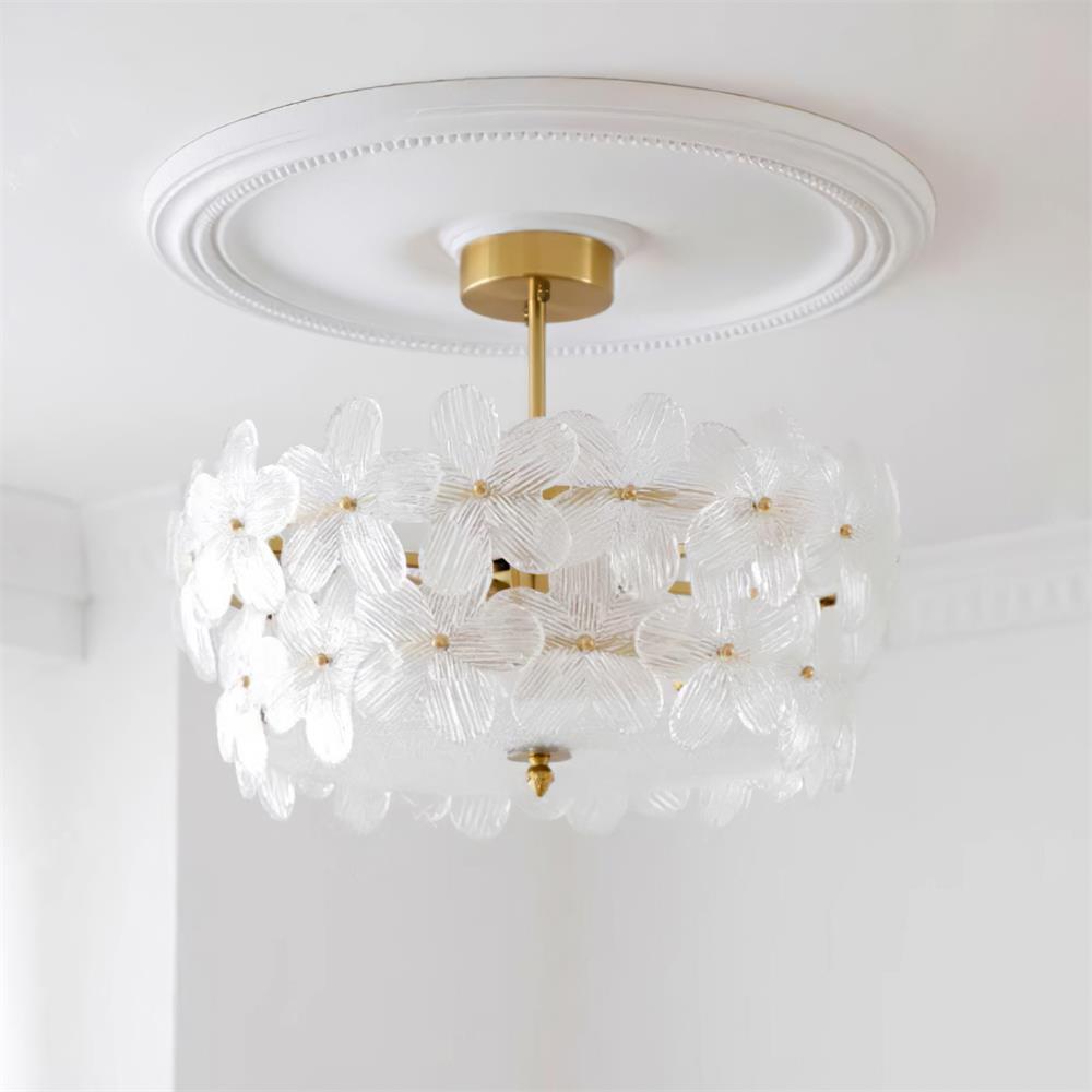 Fionel Glass Semi-Flush Mount Ceiling Light - Letslighting