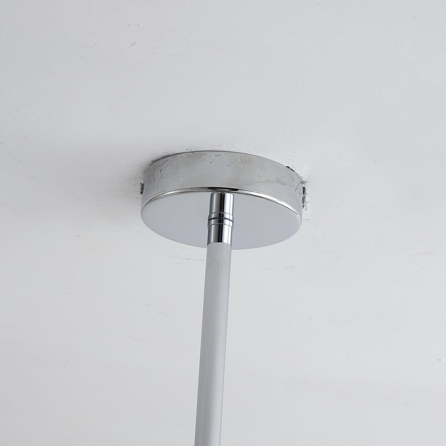 Lustra Chandelier Chrome Walnut Elegant - Letslighting