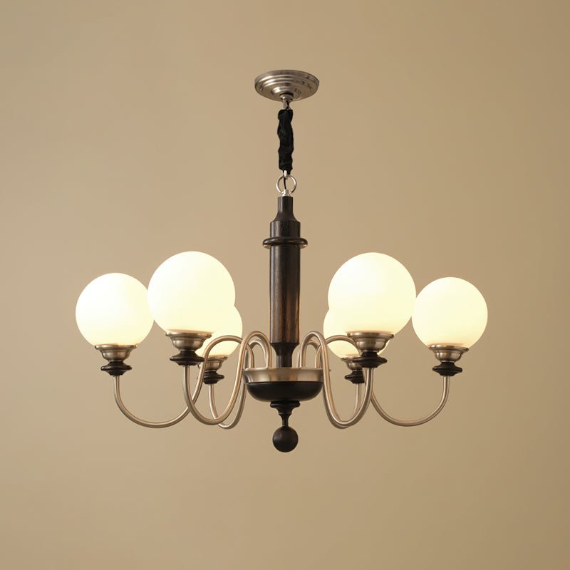 Nyvinia Vintage Brass Glass Chandelier - Letslighting