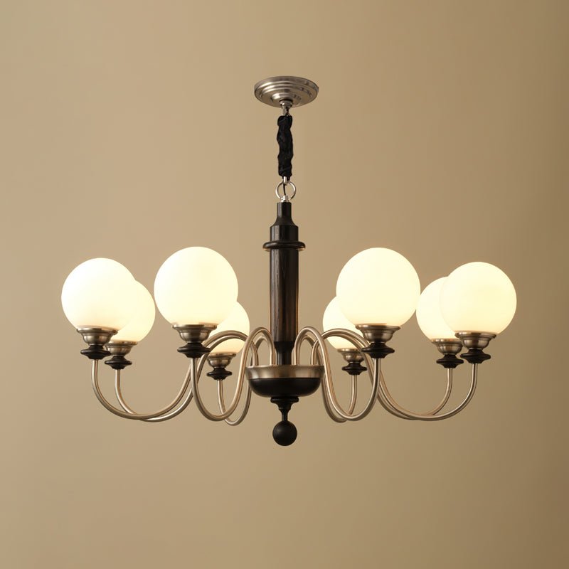 Nyvinia Vintage Brass Glass Chandelier - Letslighting