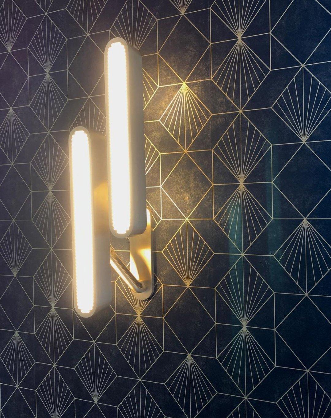 Lustra Wall Lamp Brass Slotted Grill - Letslighting