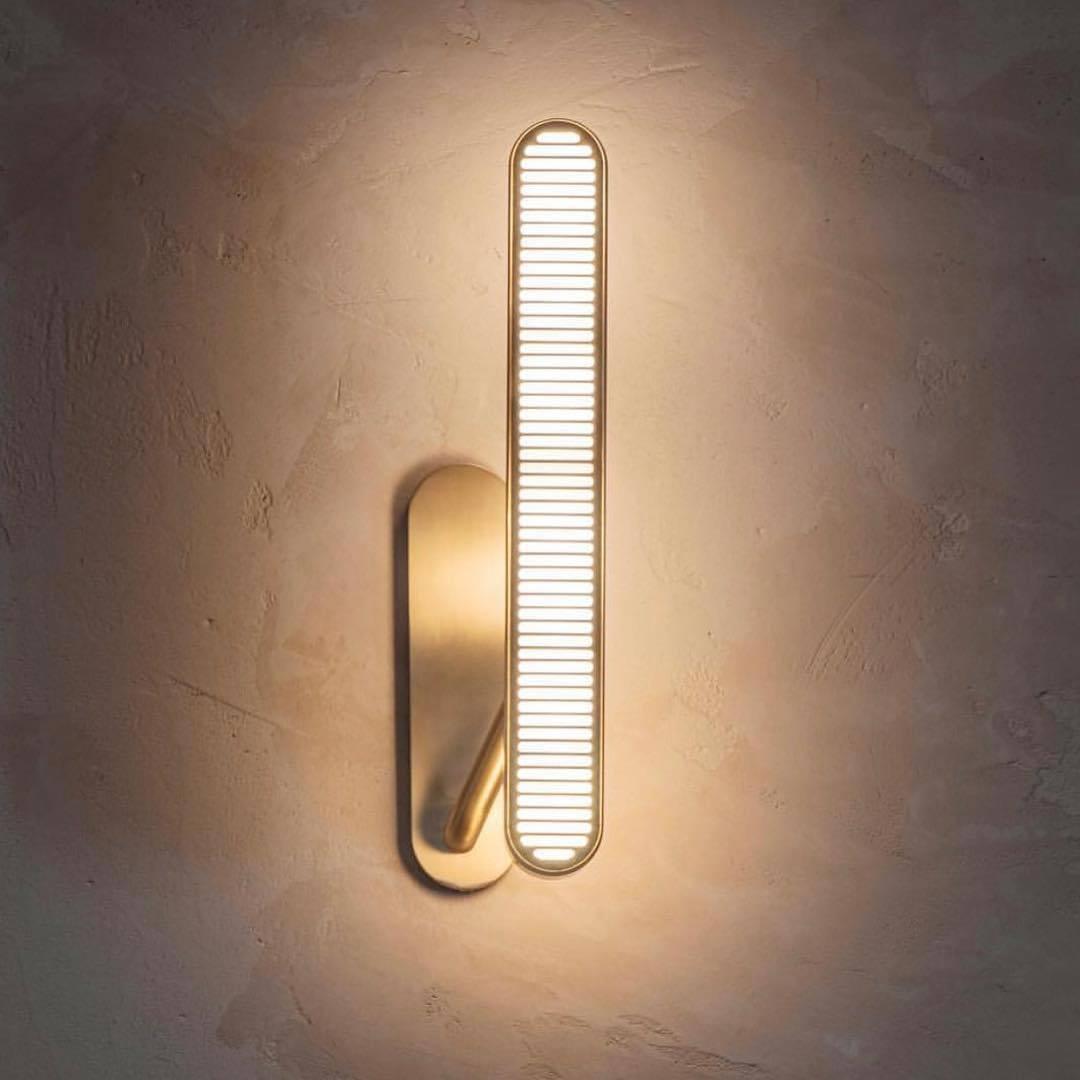 Lustra Wall Lamp Brass Slotted Grill - Letslighting