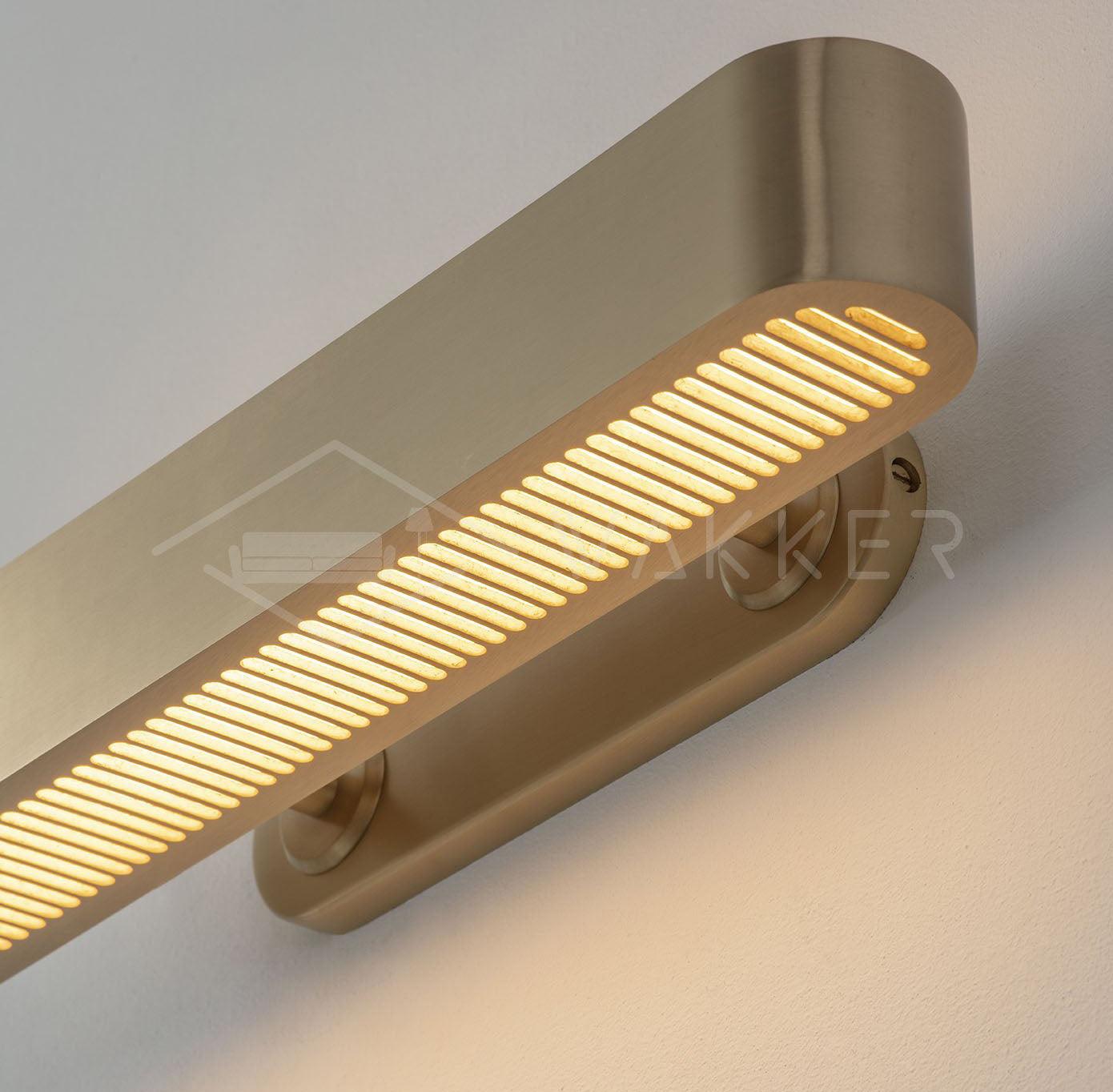 Lustra Wall Lamp Brass Slotted Grill - Letslighting