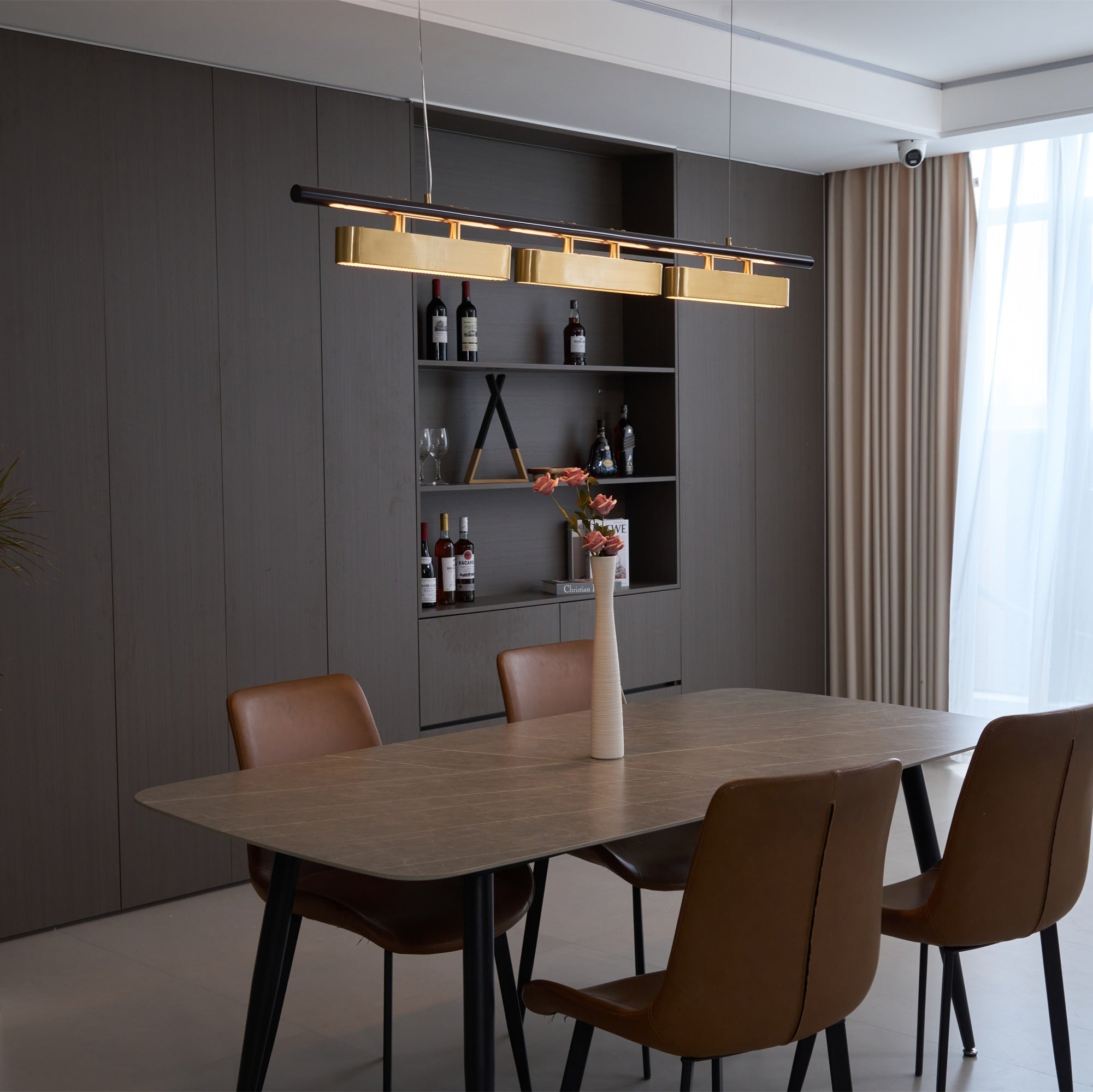 Elarain Brass Minimalist Pendant Light - Letslighting