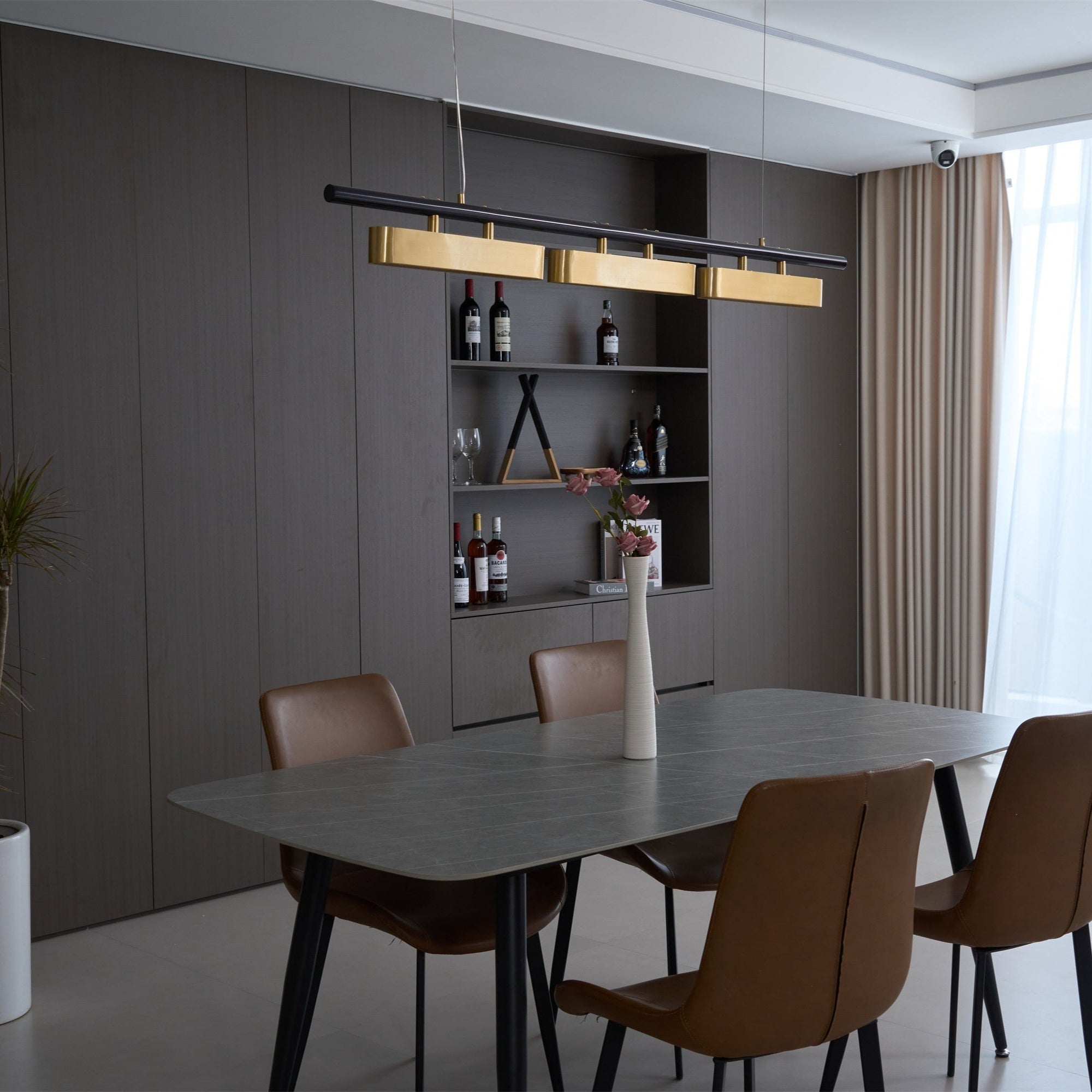 Elarain Brass Minimalist Pendant Light - Letslighting