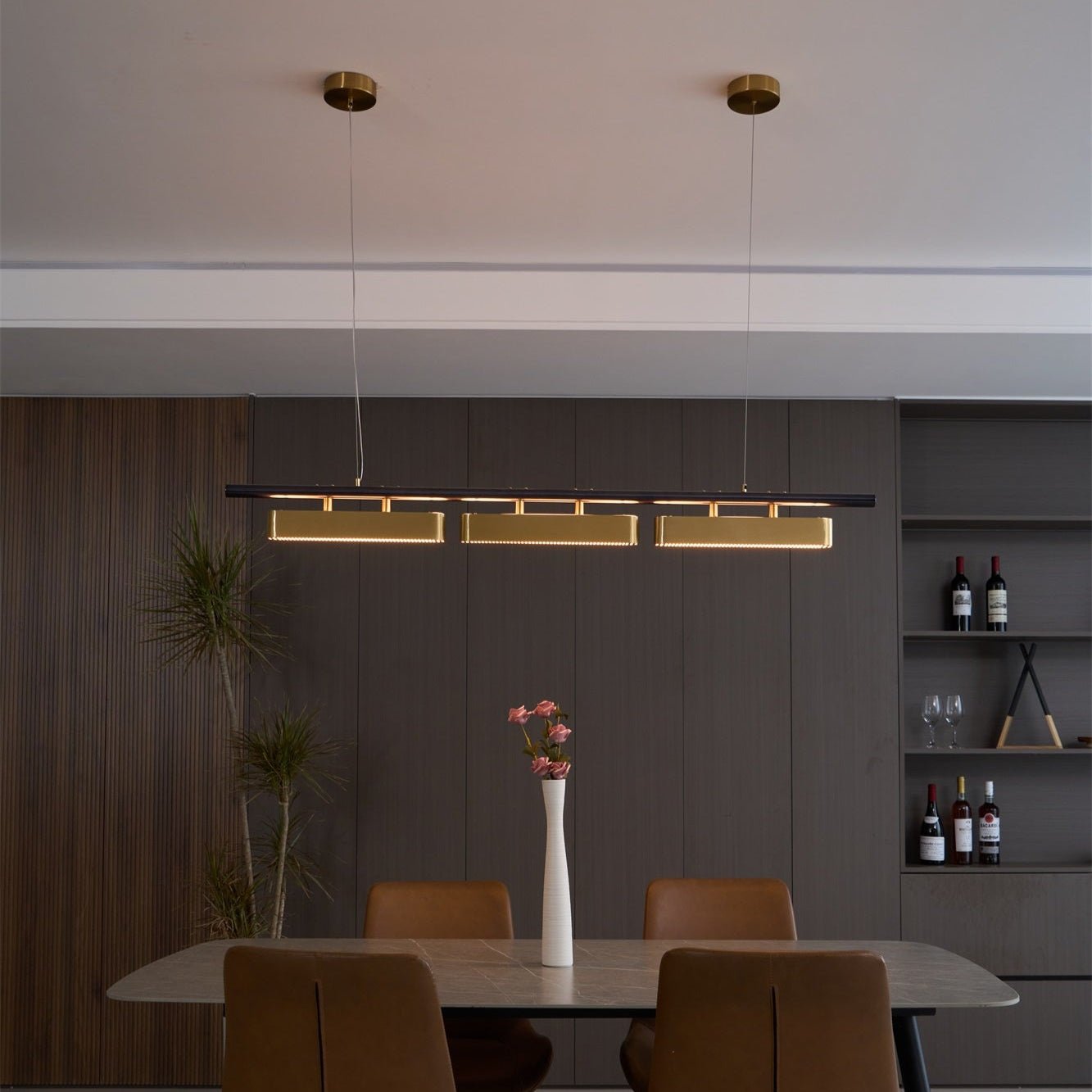 Elarain Brass Minimalist Pendant Light - Letslighting