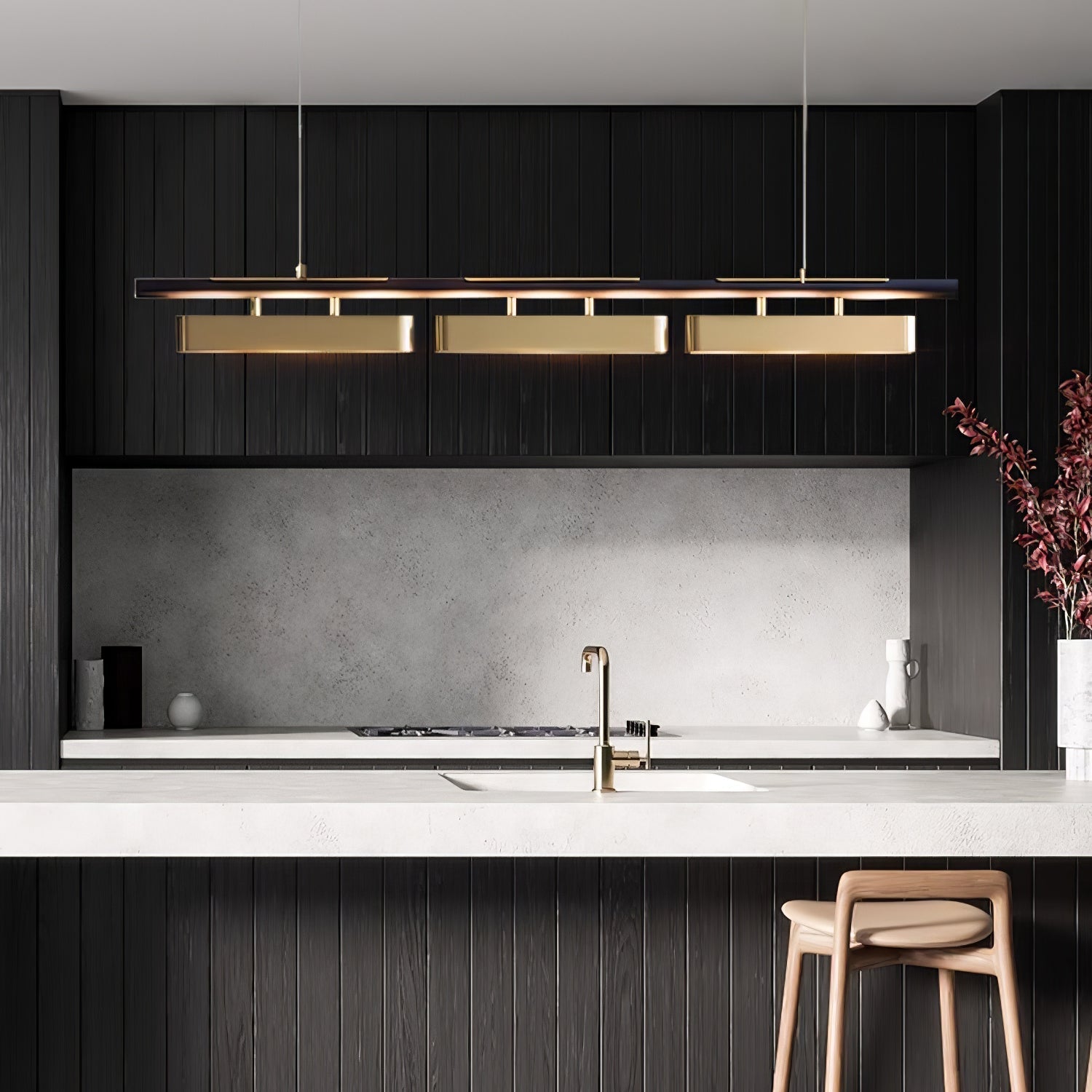 Elarain Brass Minimalist Pendant Light - Letslighting