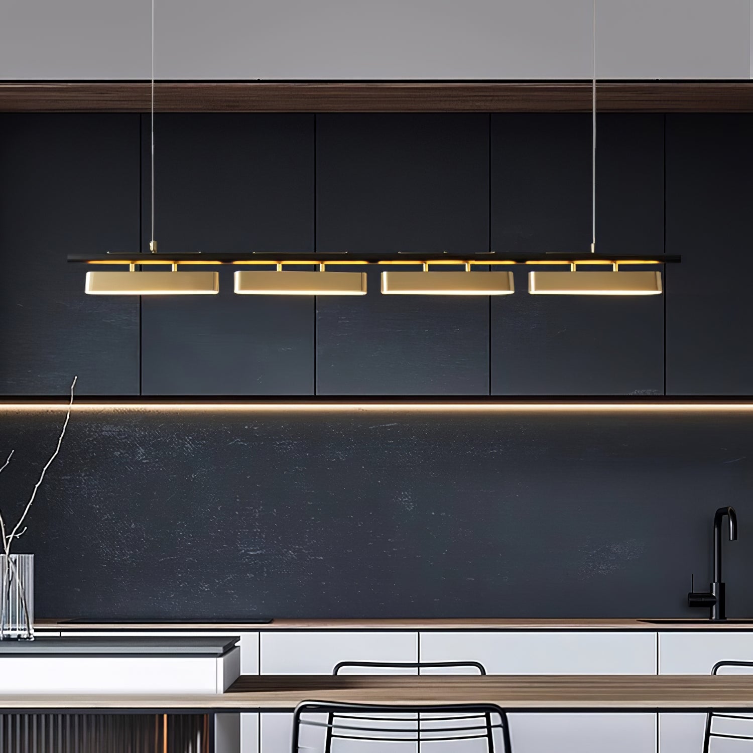 Elarain Brass Minimalist Pendant Light - Letslighting