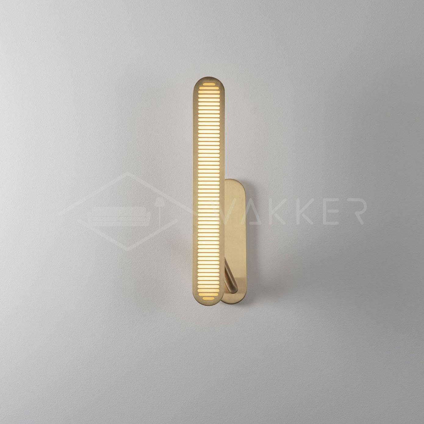 Lustra Wall Lamp Brass Slotted Grill - Letslighting