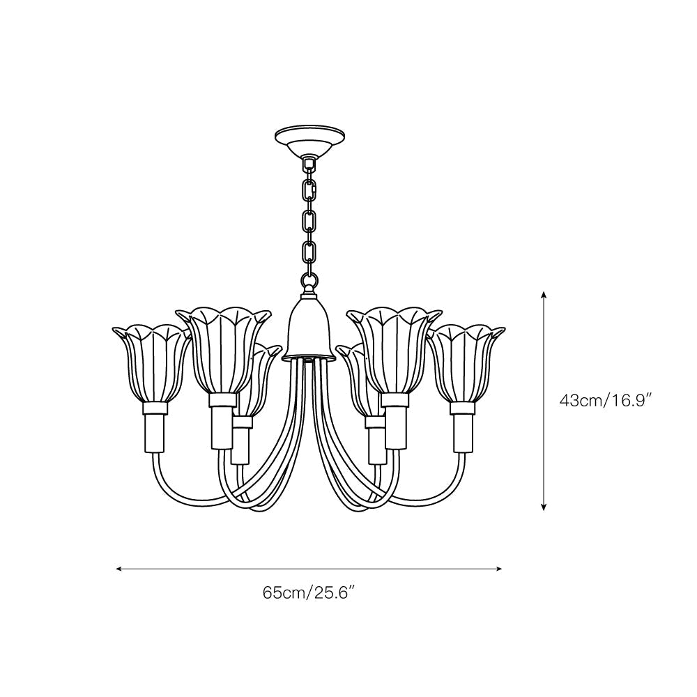 Tempo Vintage Art Deco Brass Chandelier - Letslighting