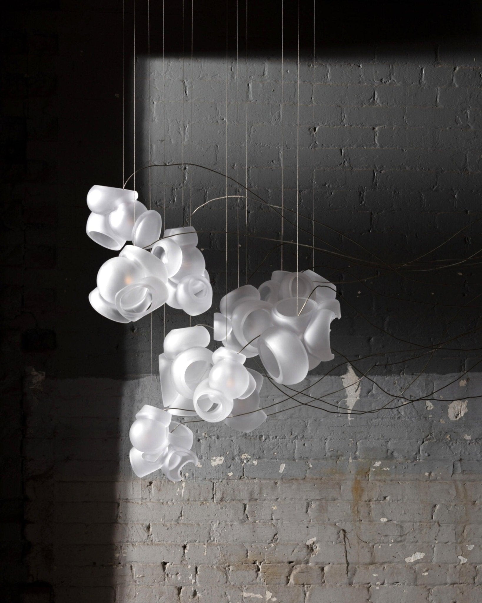 Zamarir Bubbles Cluster Glass Chandelier Staircase - Letslighting