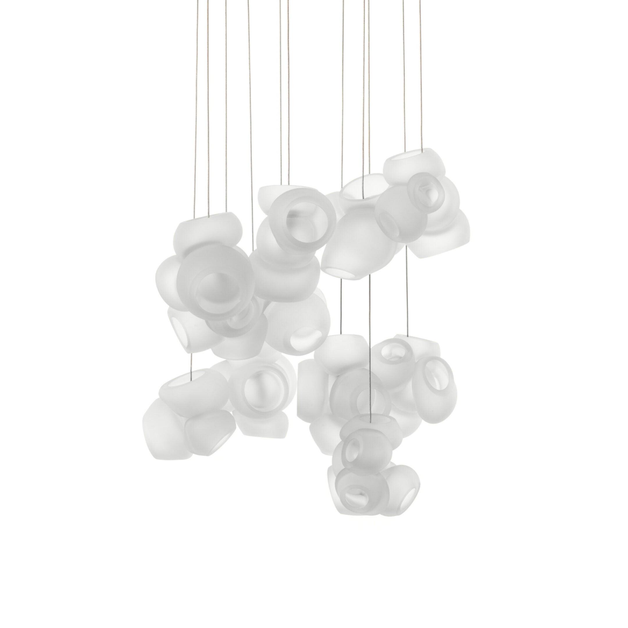 Zamarir Bubbles Cluster Glass Chandelier Staircase - Letslighting