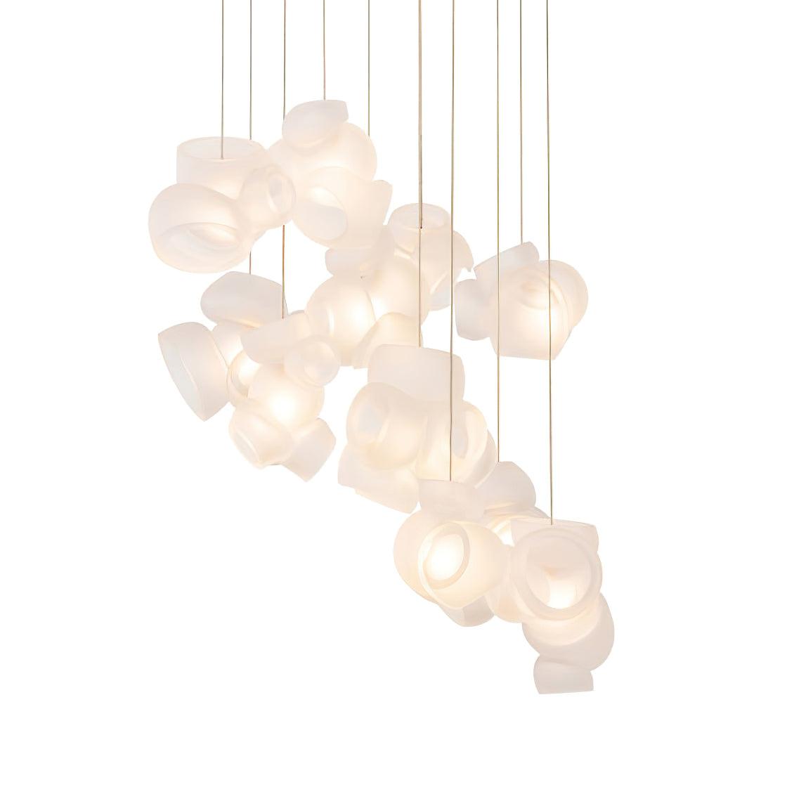 Zamarir Bubbles Cluster Glass Chandelier Staircase - Letslighting