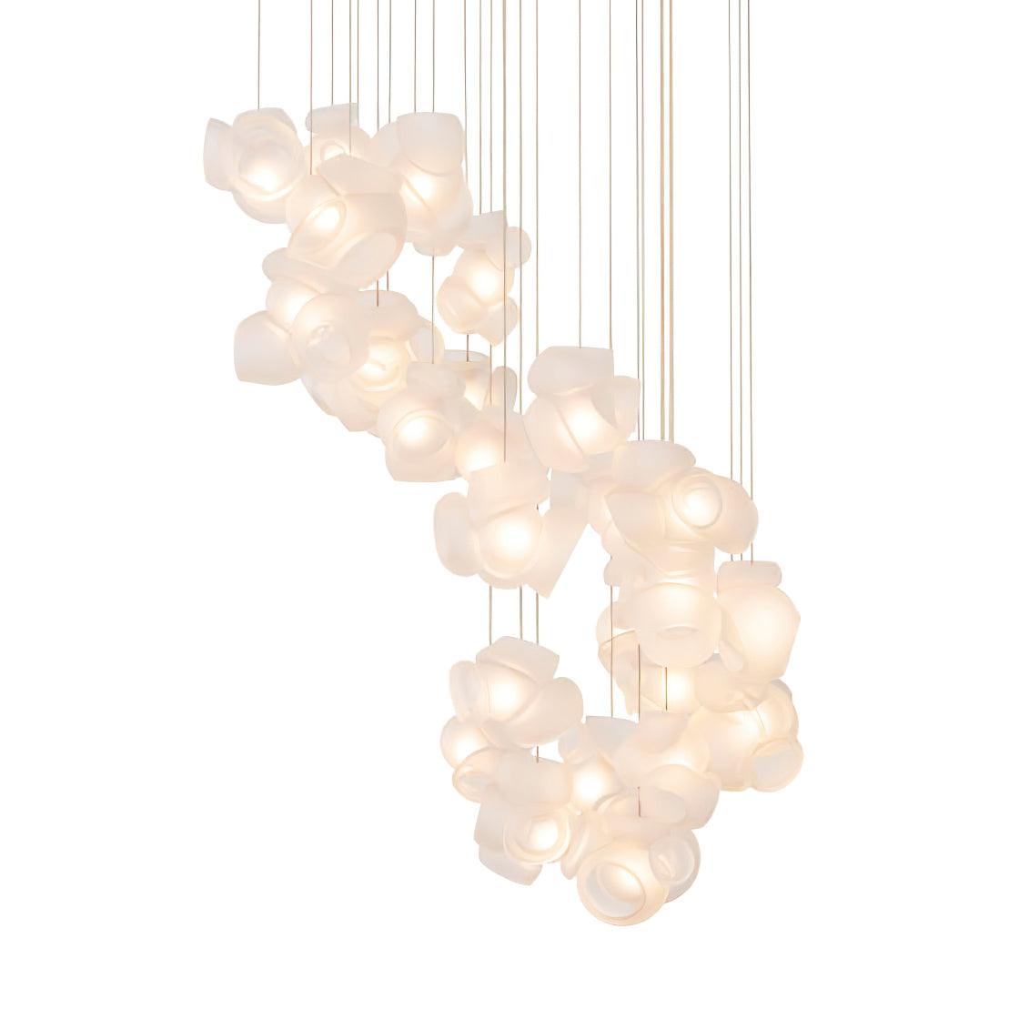Zamarir Bubbles Cluster Glass Chandelier Staircase - Letslighting