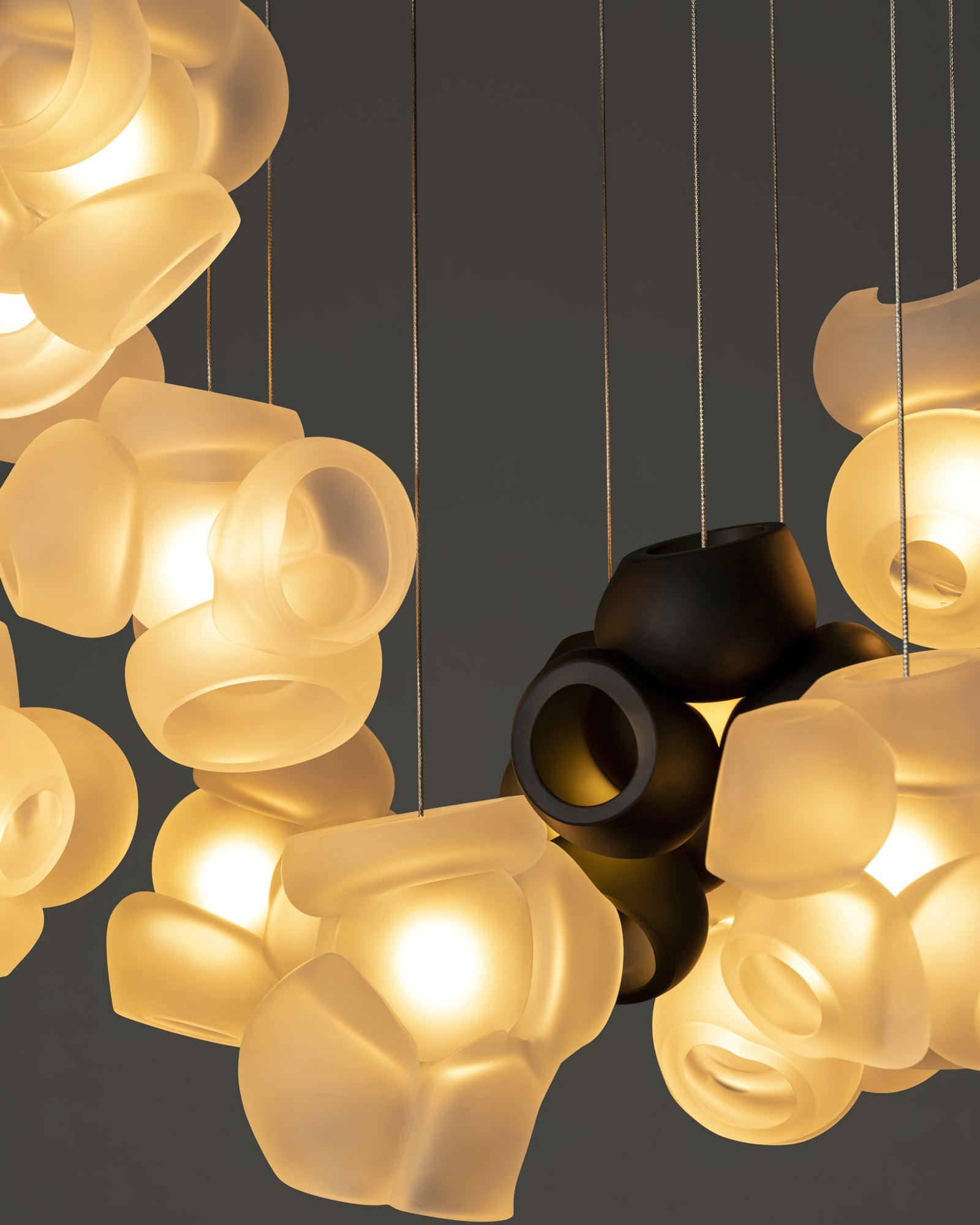 Zamarir Bubbles Cluster Glass Chandelier Staircase - Letslighting
