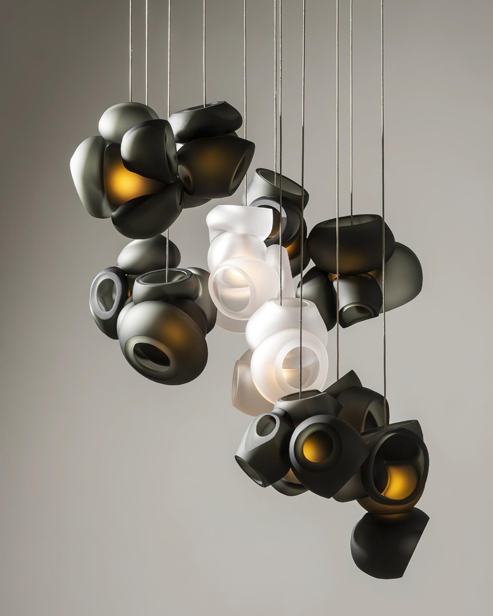 Zamarir Bubbles Cluster Glass Chandelier Staircase - Letslighting