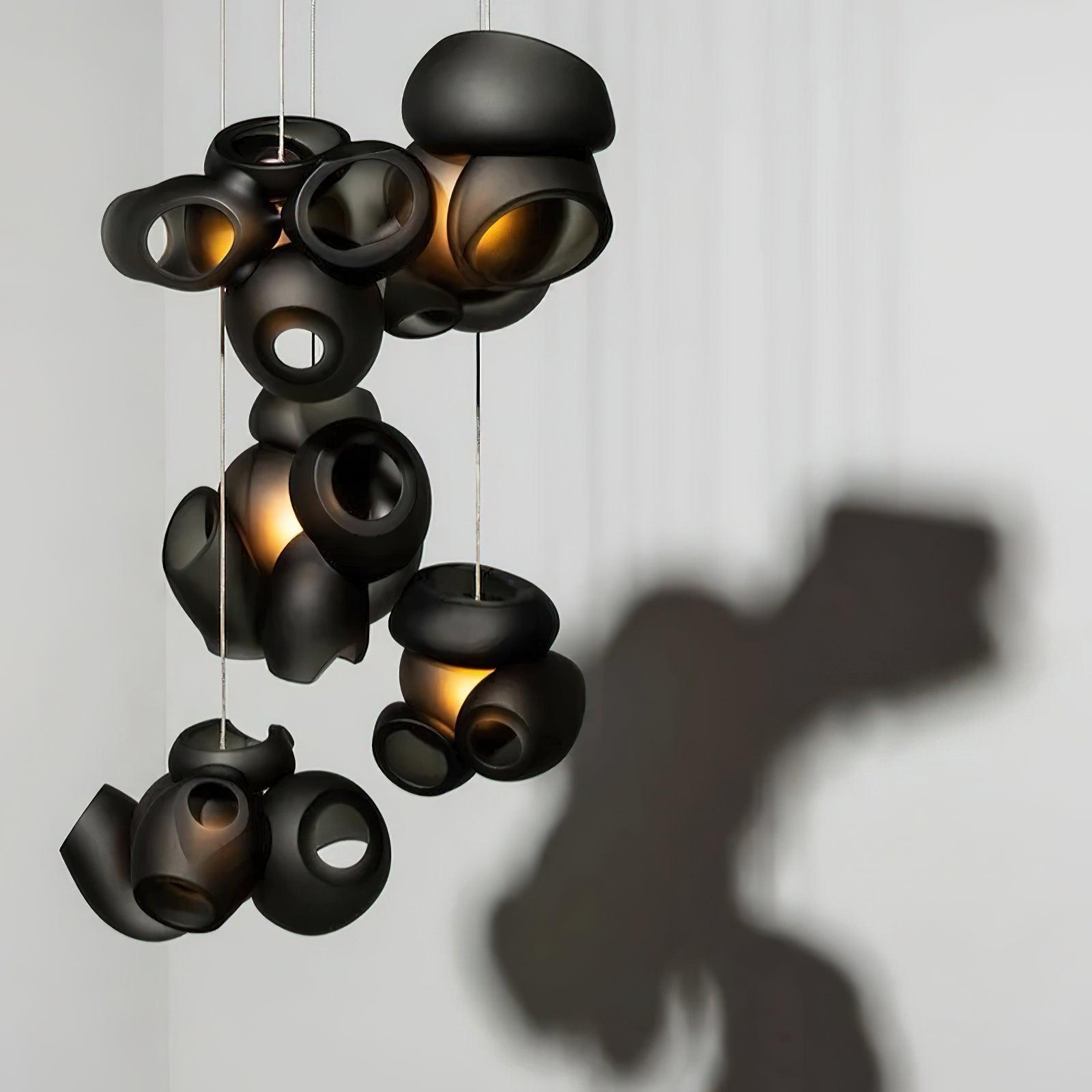 Zamarir Bubbles Cluster Glass Chandelier Staircase - Letslighting