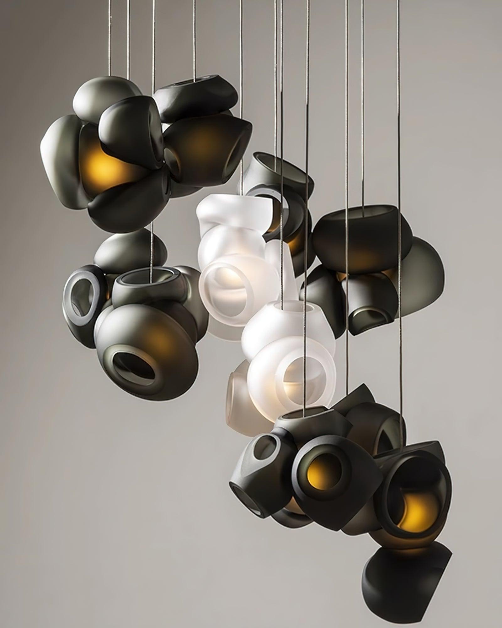 Zamarir Bubbles Cluster Glass Chandelier Staircase - Letslighting