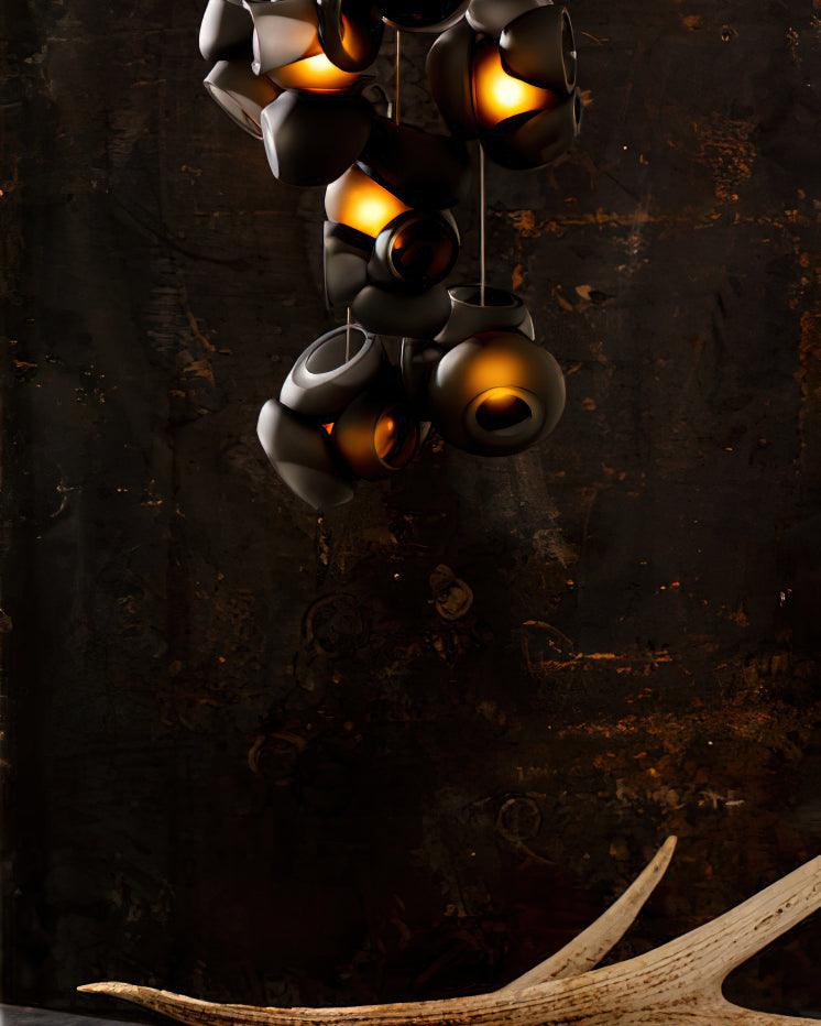 Zamarir Bubbles Cluster Glass Chandelier Staircase - Letslighting