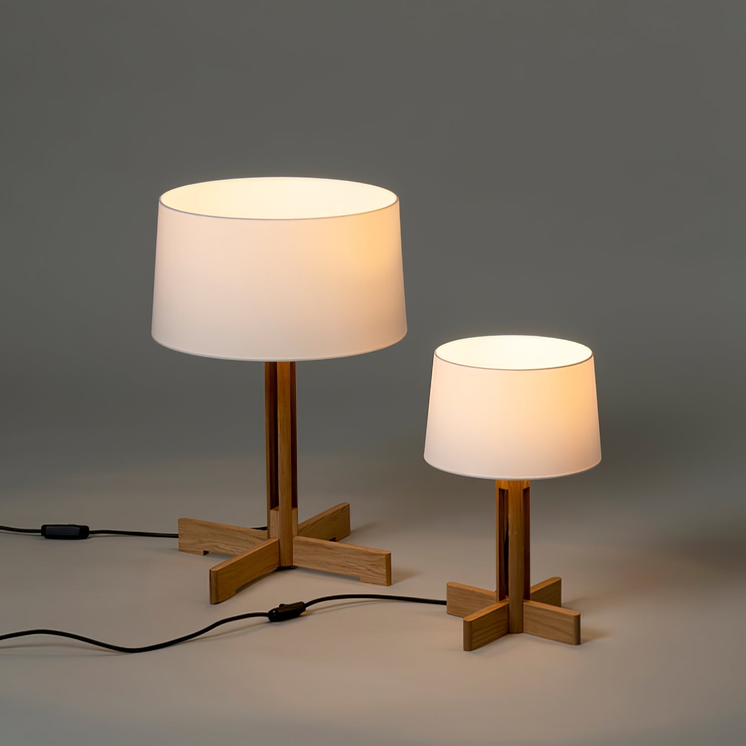 Axel Wood & Fabric Contemporary Table Lamp - Letslighting