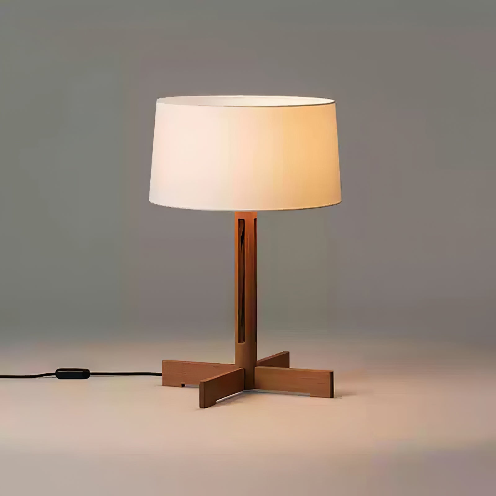 Axel Wood & Fabric Contemporary Table Lamp - Letslighting