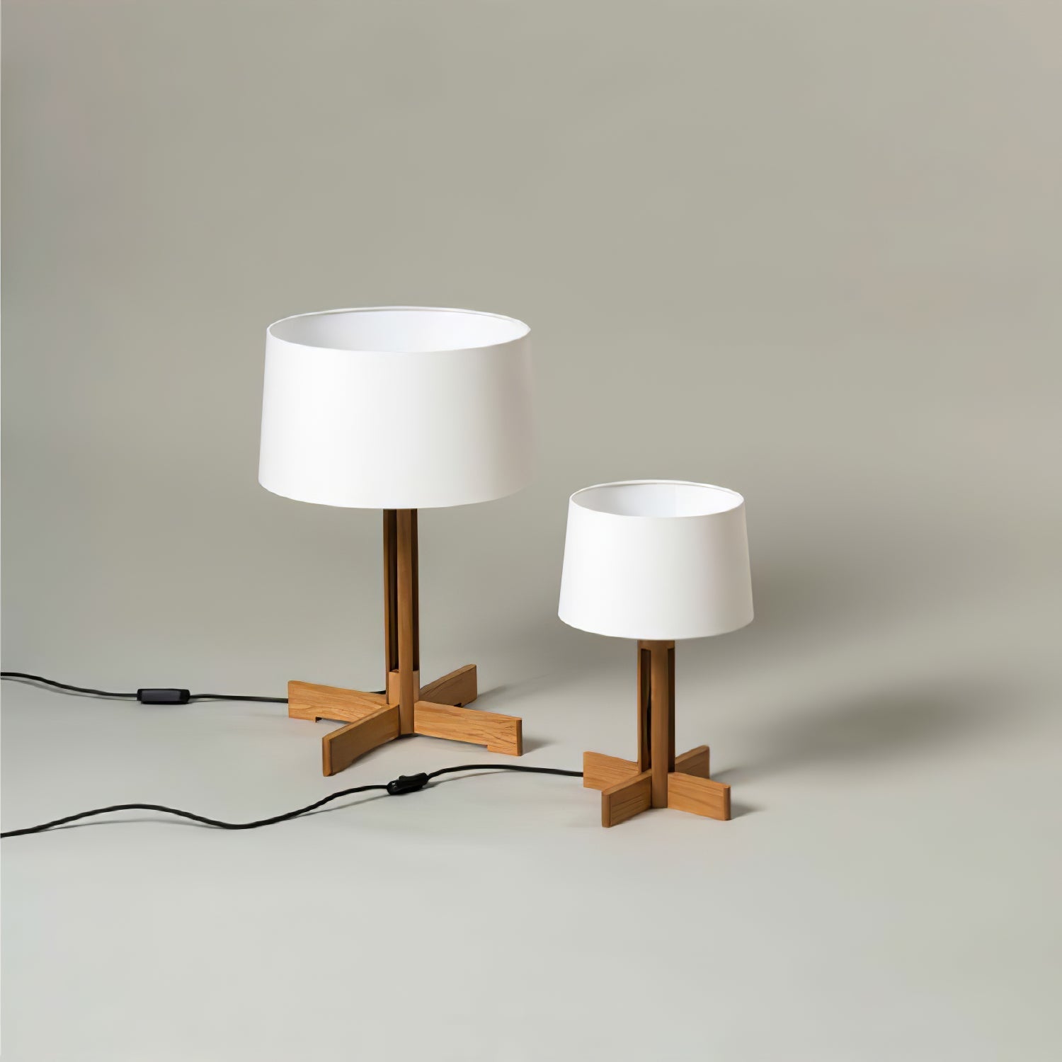 Axel Wood & Fabric Contemporary Table Lamp - Letslighting