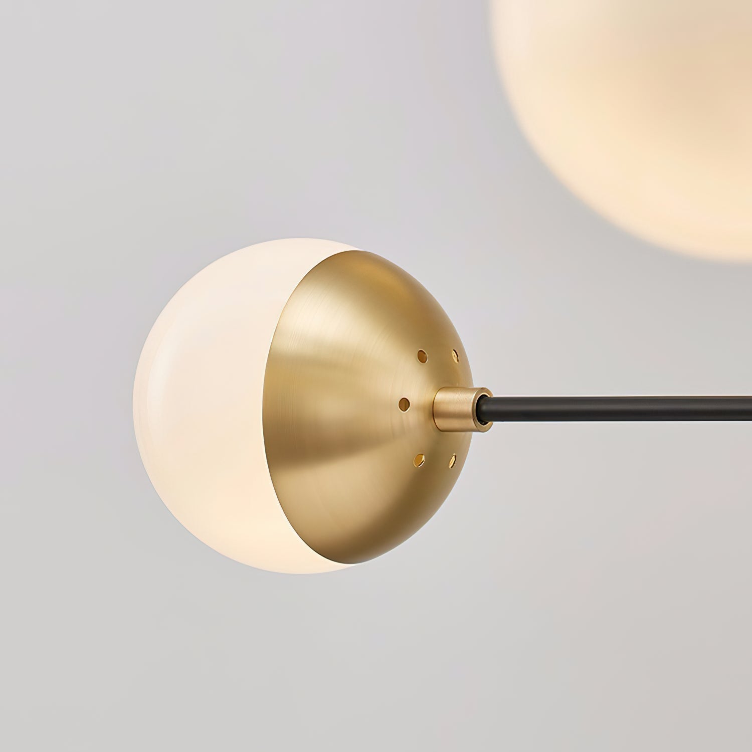Ultra Modern Minimalist Brass Glass Chandelier - Letslighting
