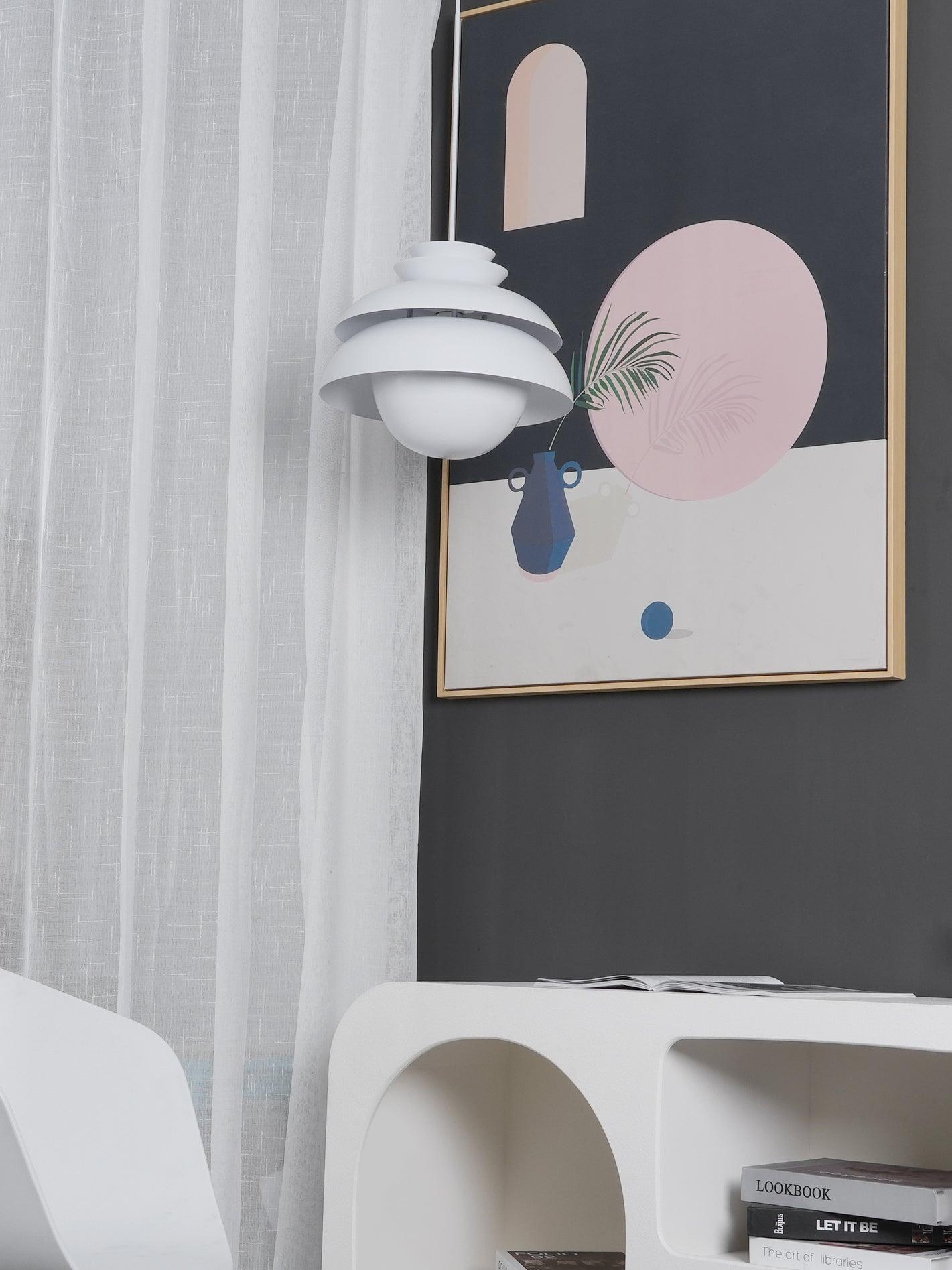 Orlenna White Scandinavian Pendant Lamp - Letslighting