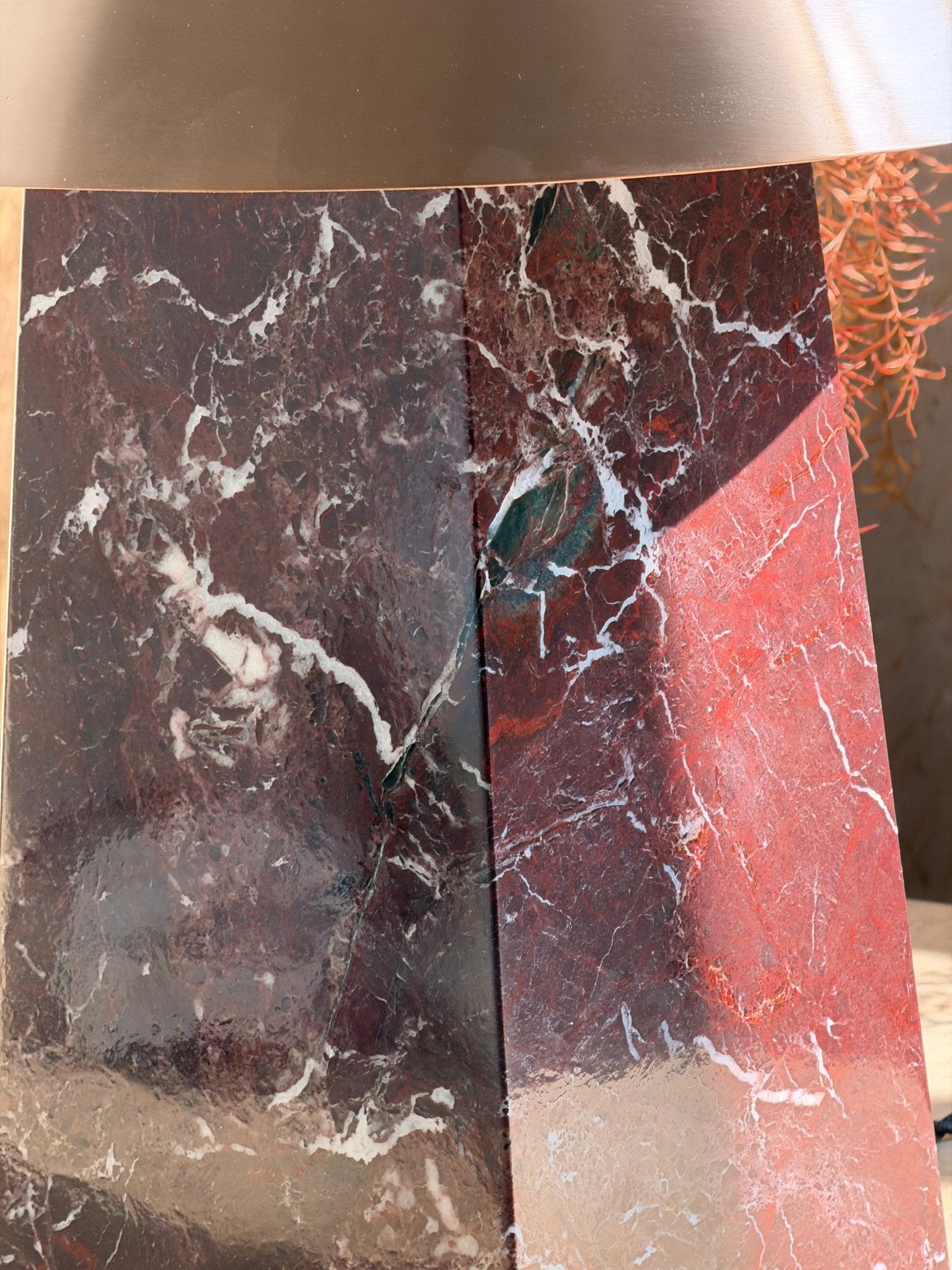 Conic Modern Metal & Marble Table Lamp