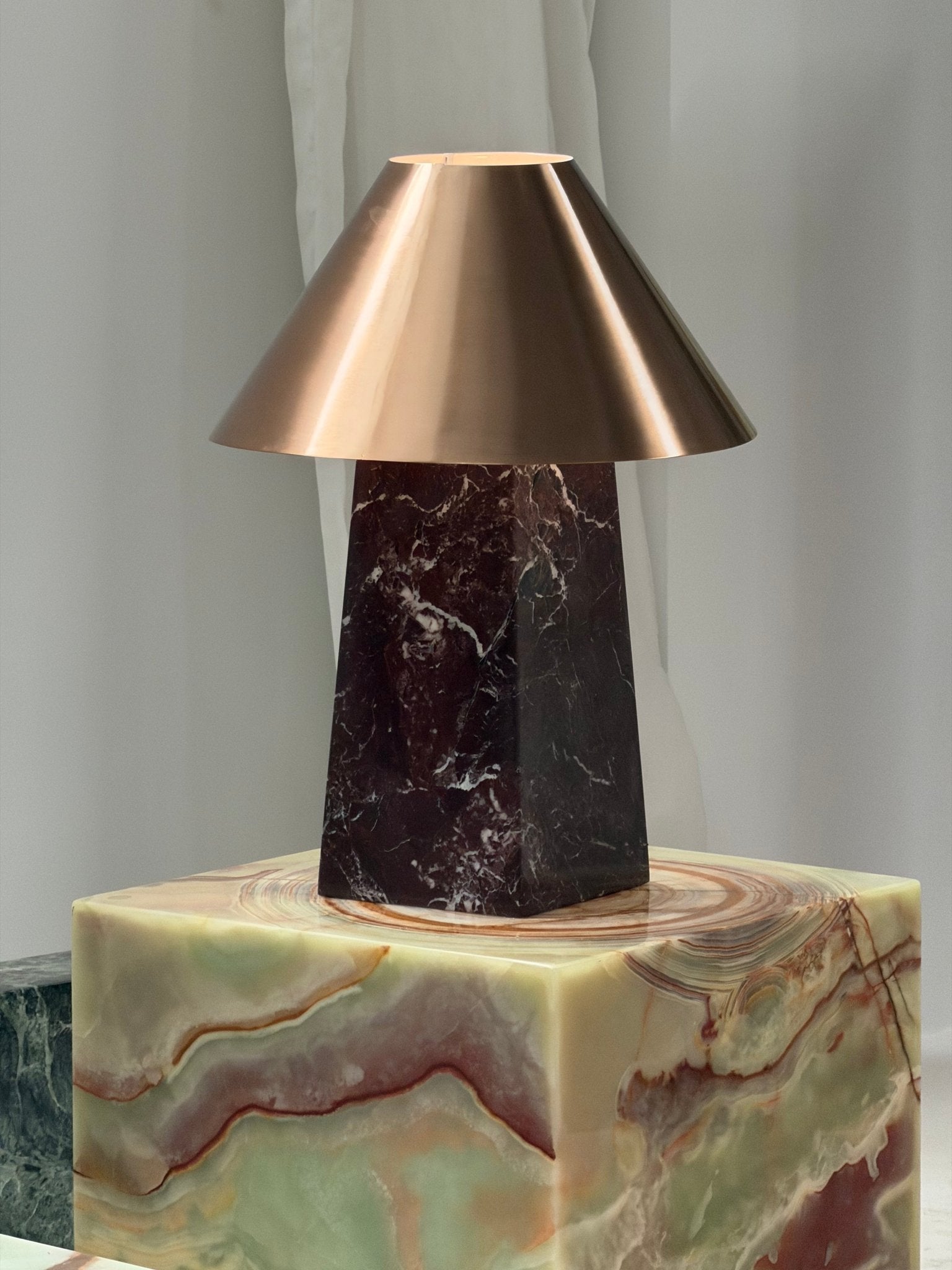 Conic Modern Metal & Marble Table Lamp