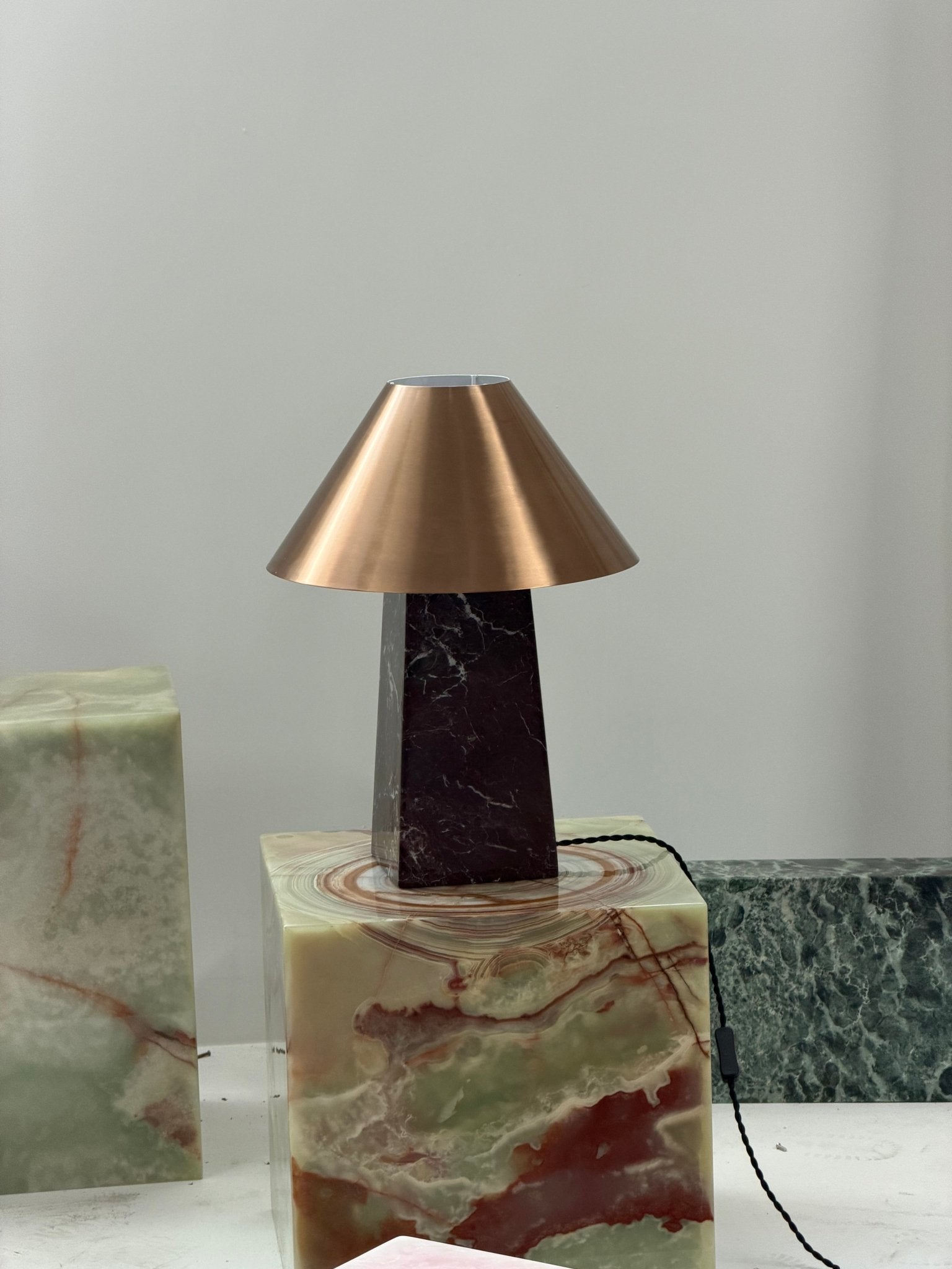 Conic Modern Metal & Marble Table Lamp