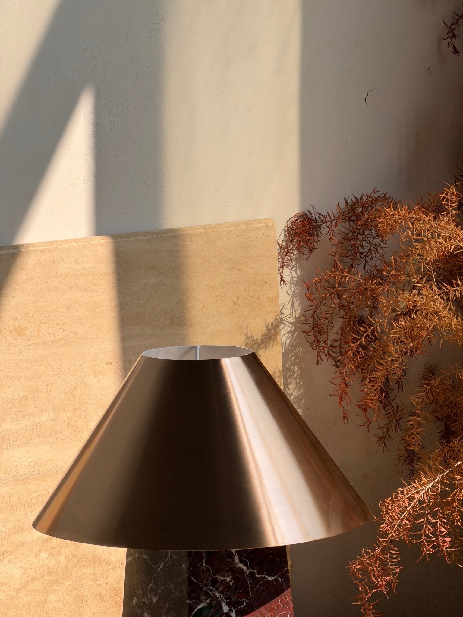 Conic Modern Metal & Marble Table Lamp