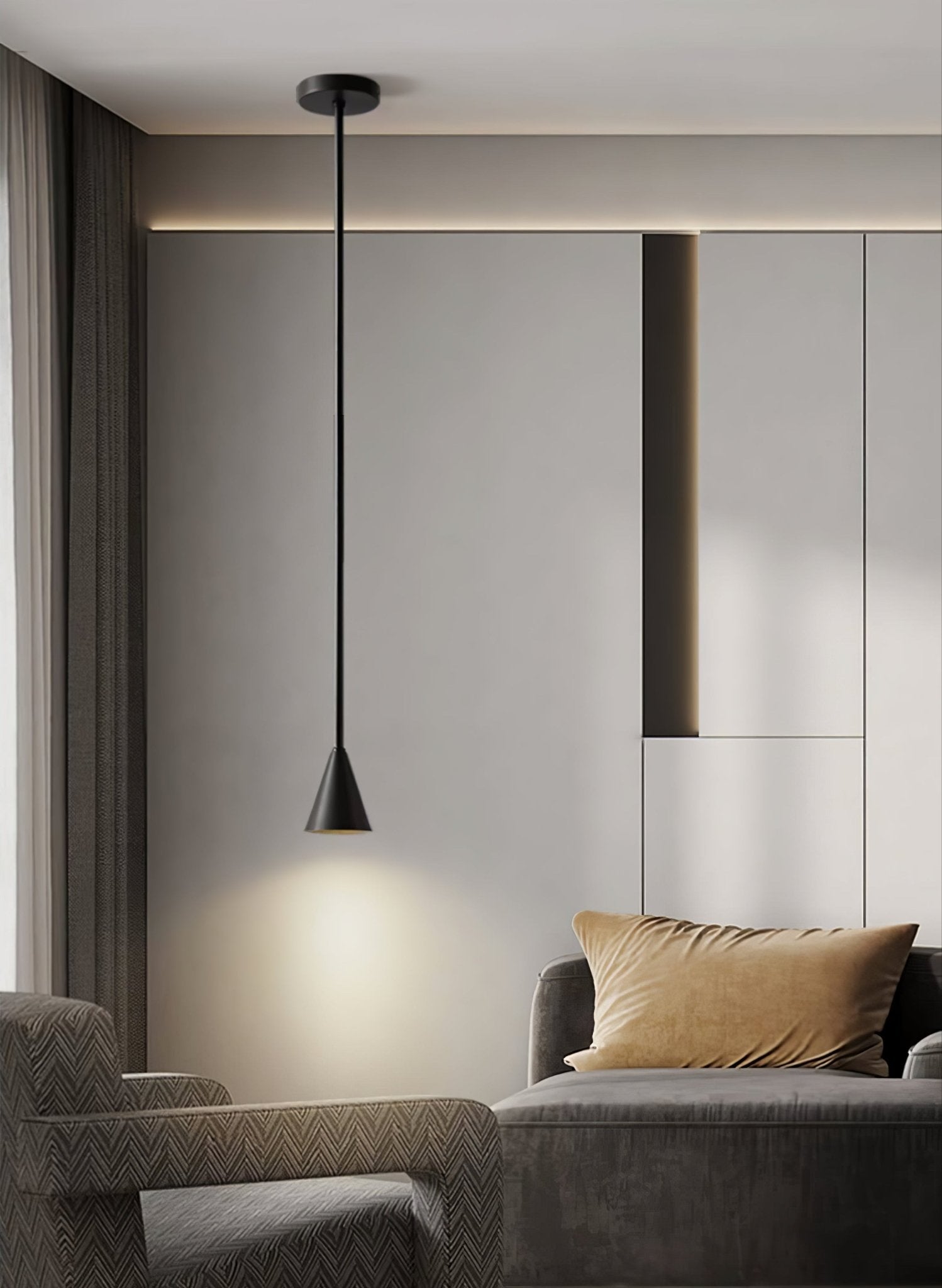 Cutheion Modern Minimalist Brass Pendant Light - Letslighting