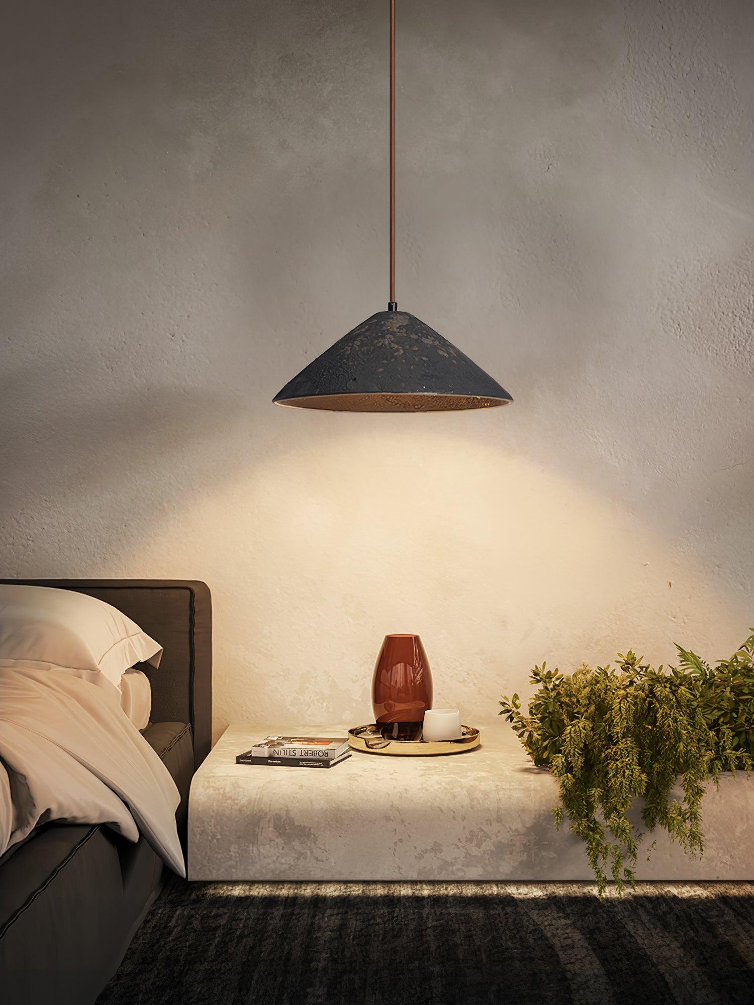 Solara Pendant Lamp Ceramic Cone Rustic Vintage Minimalist - Letslighting
