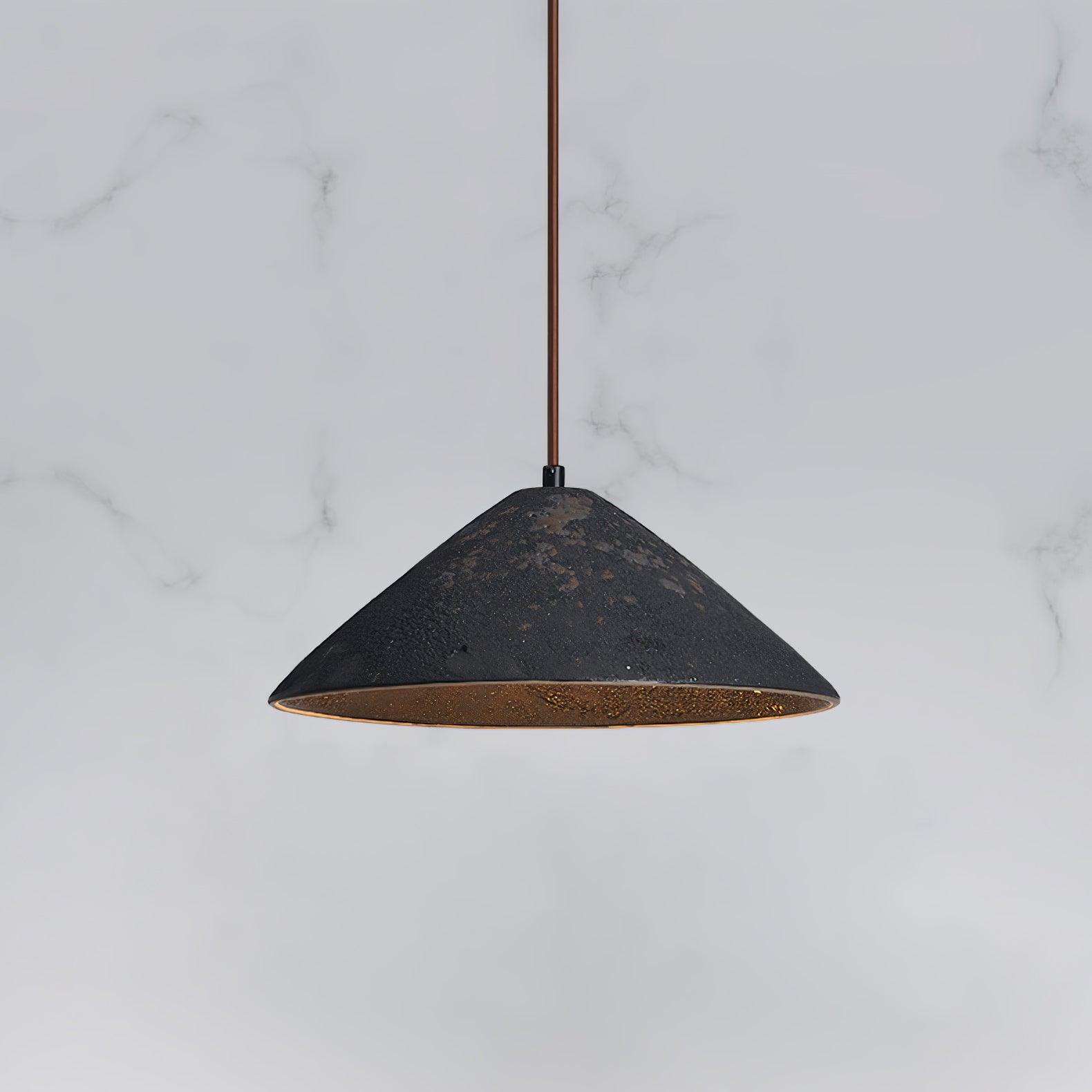 Solara Pendant Lamp Ceramic Cone Rustic Vintage Minimalist - Letslighting